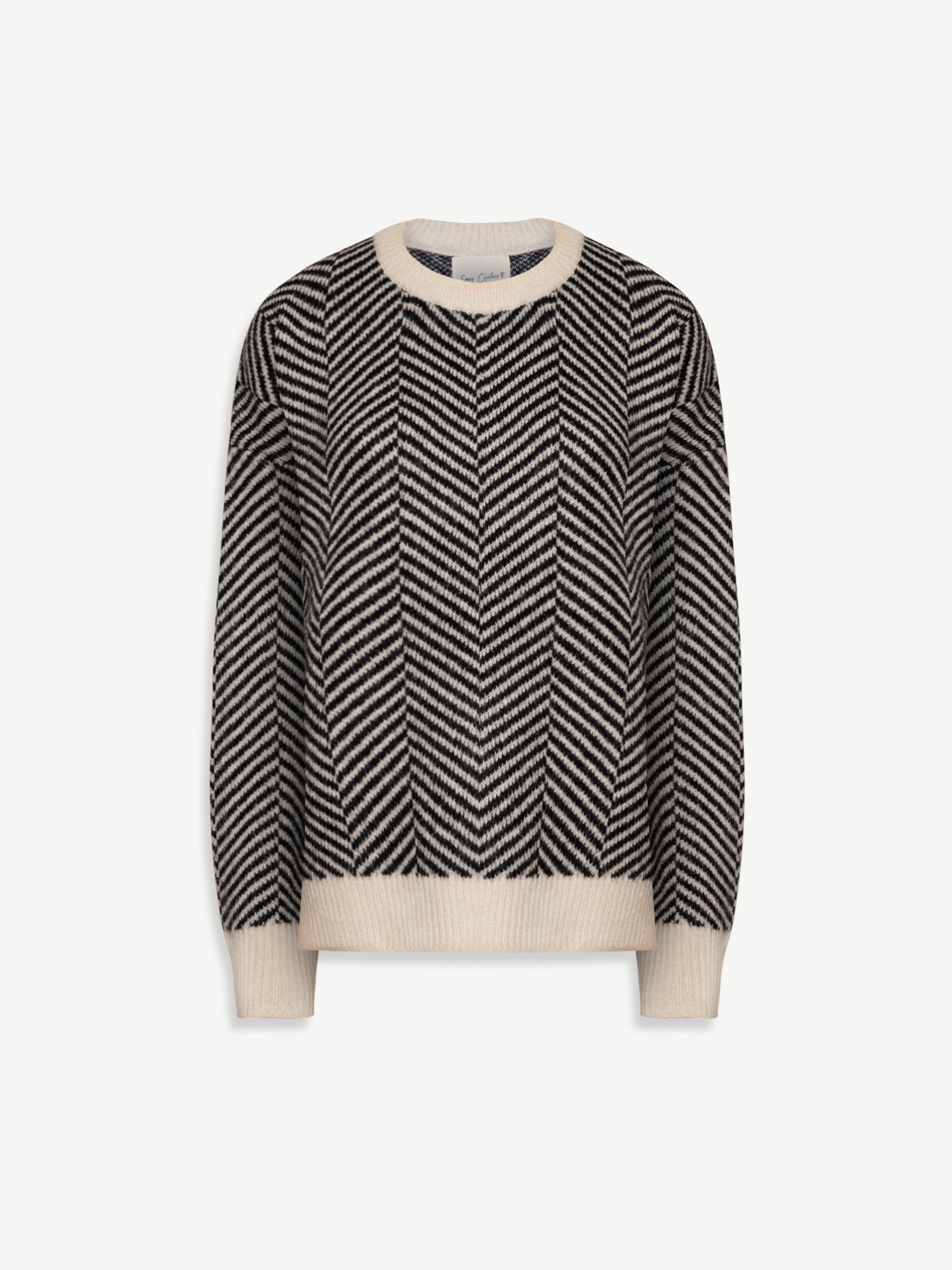 Black & Ecru Barry Sweater