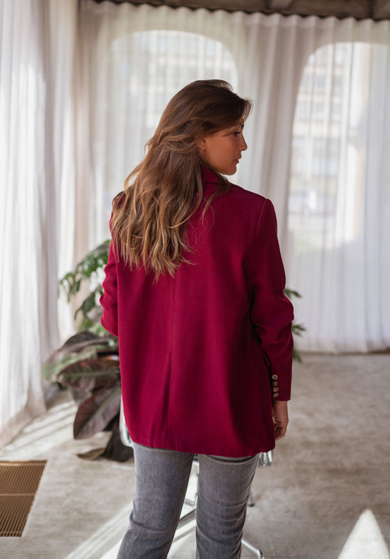 Burgundy Wesley Blazer