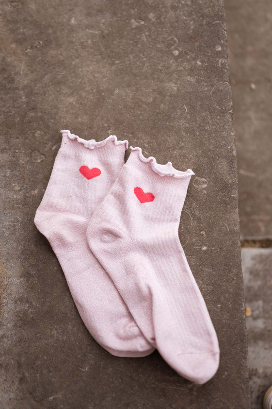 Pink Hart Socks