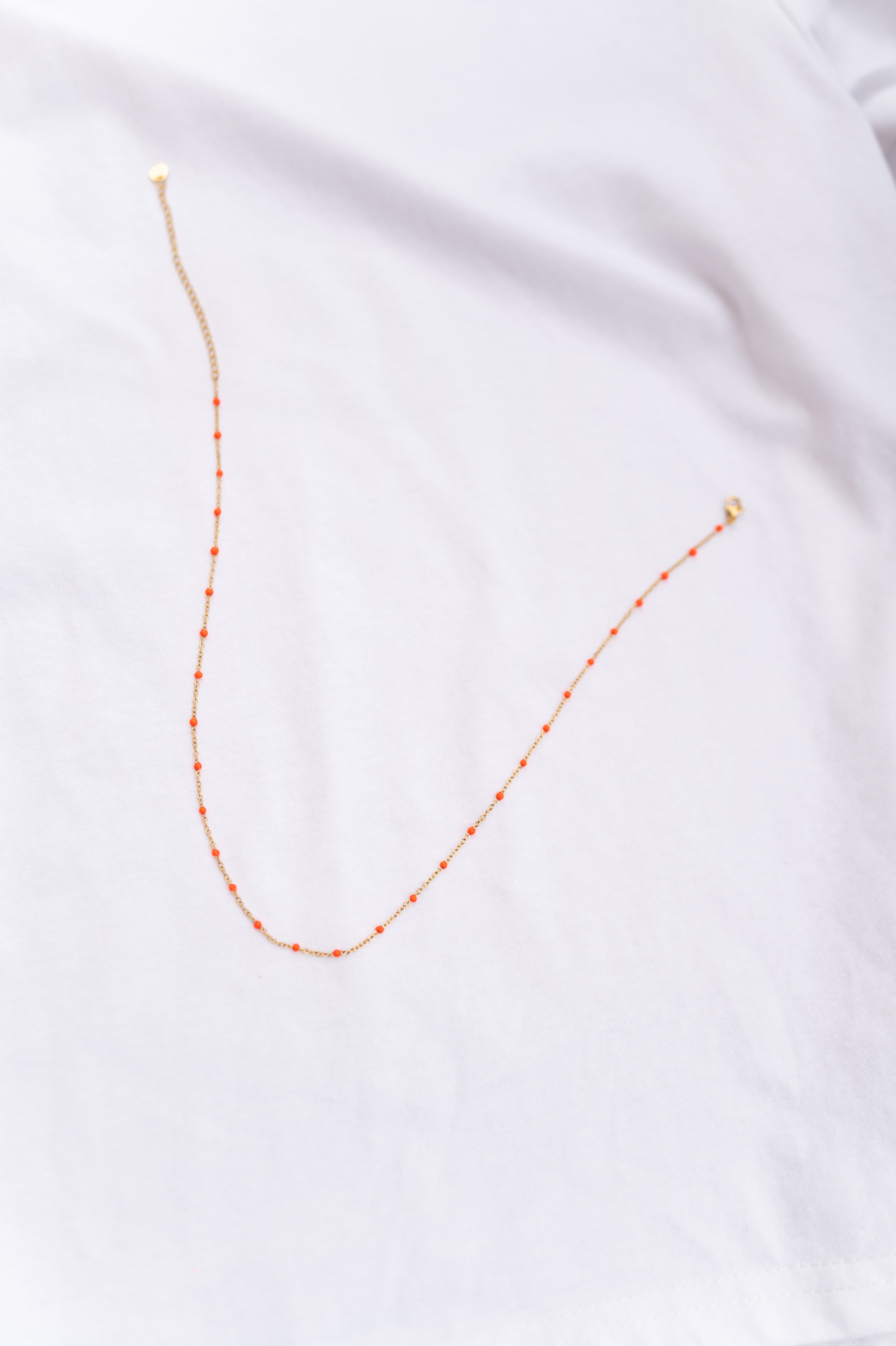 Orange Mary Necklace