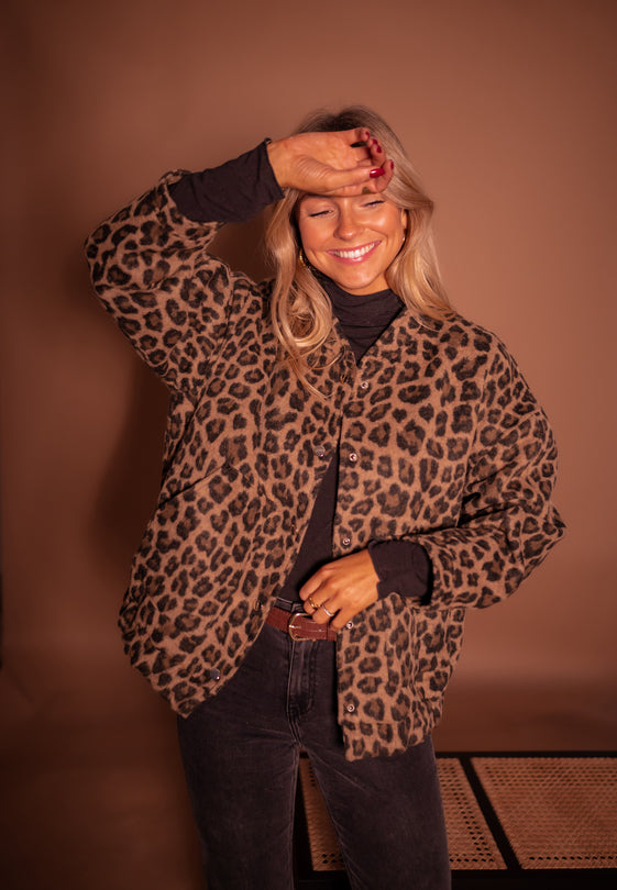 Leopard Cleo Bomber Jacket