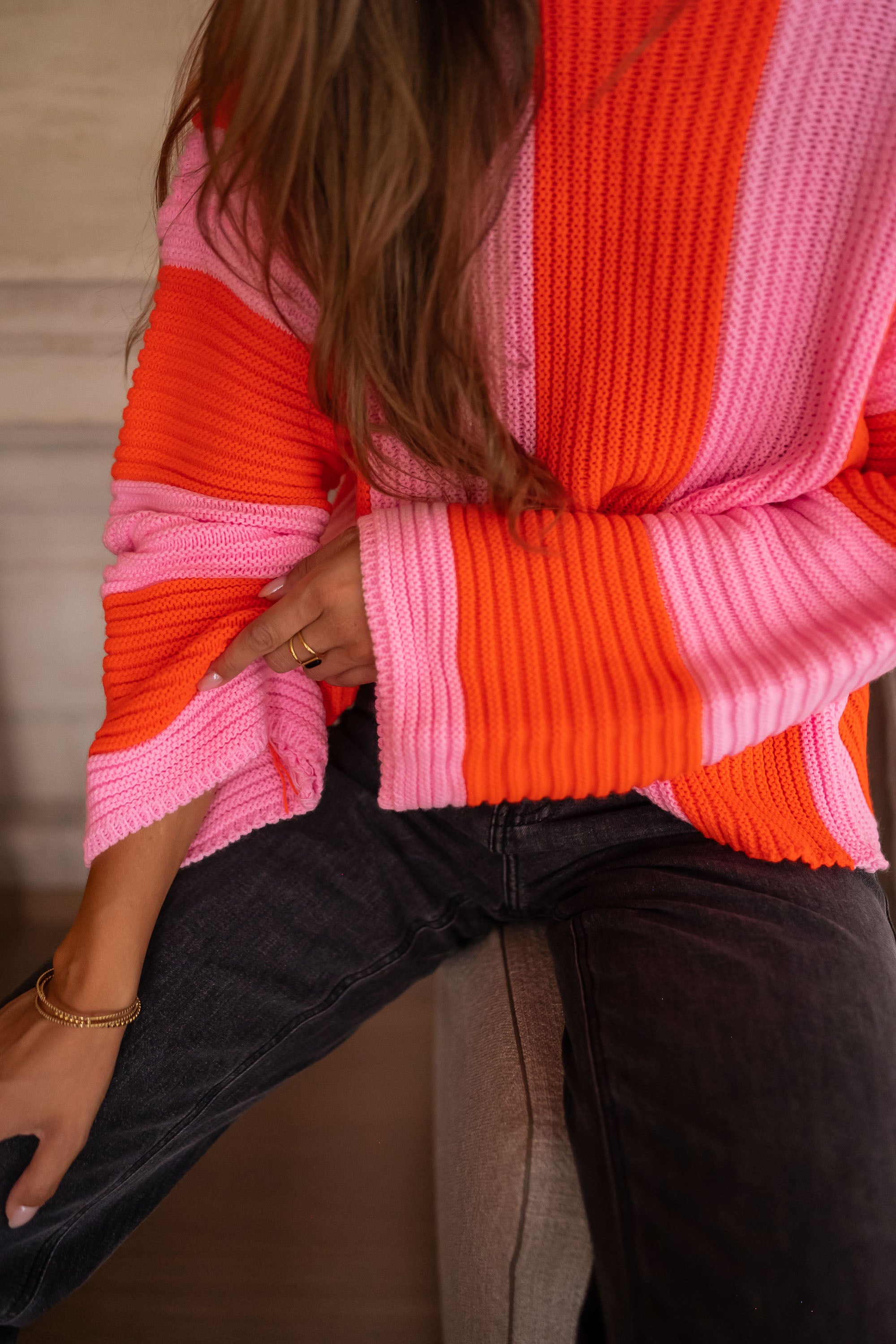 Pink and Orange Masson Sweater