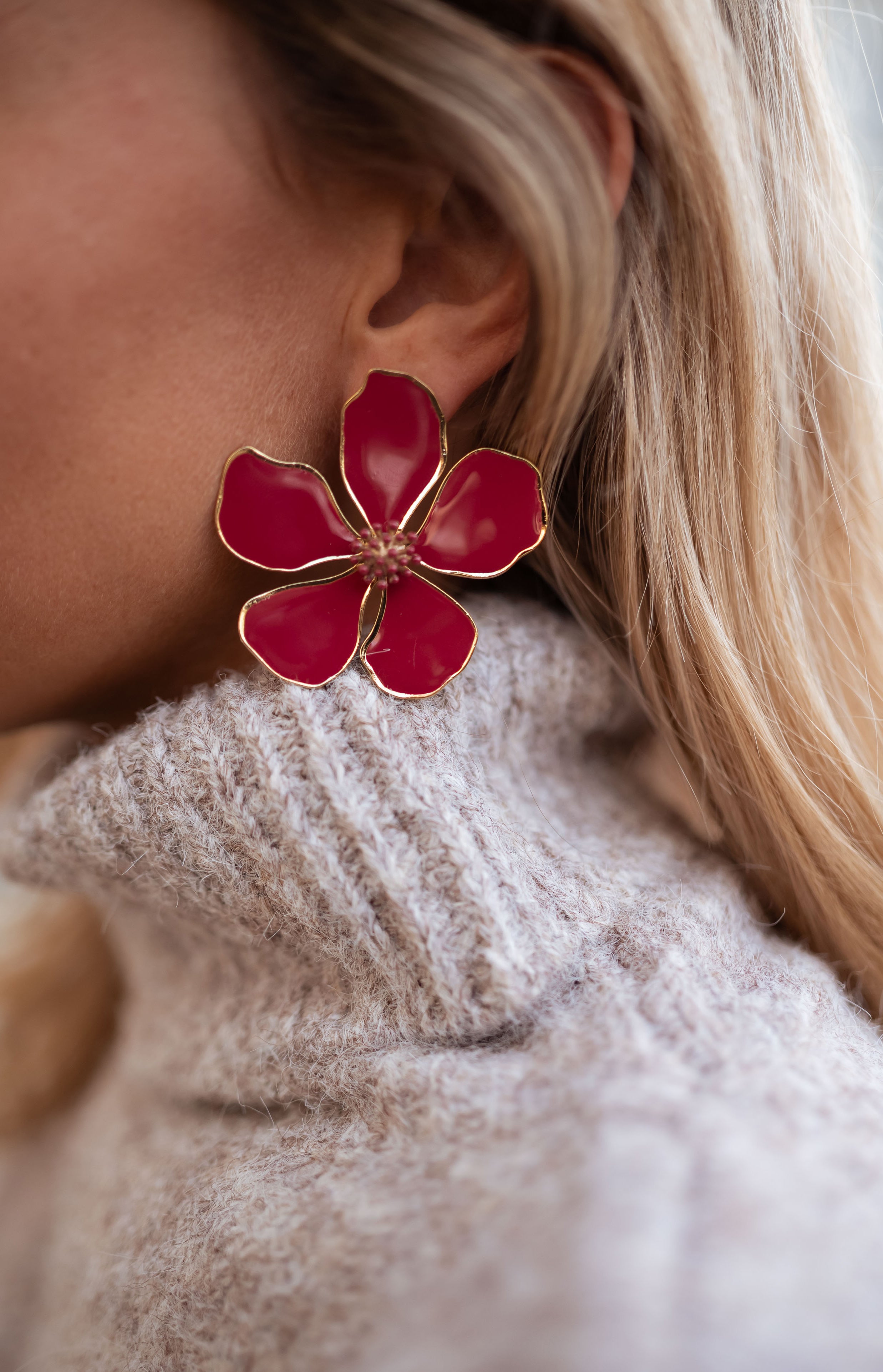 Burgundy Tyana Earrings