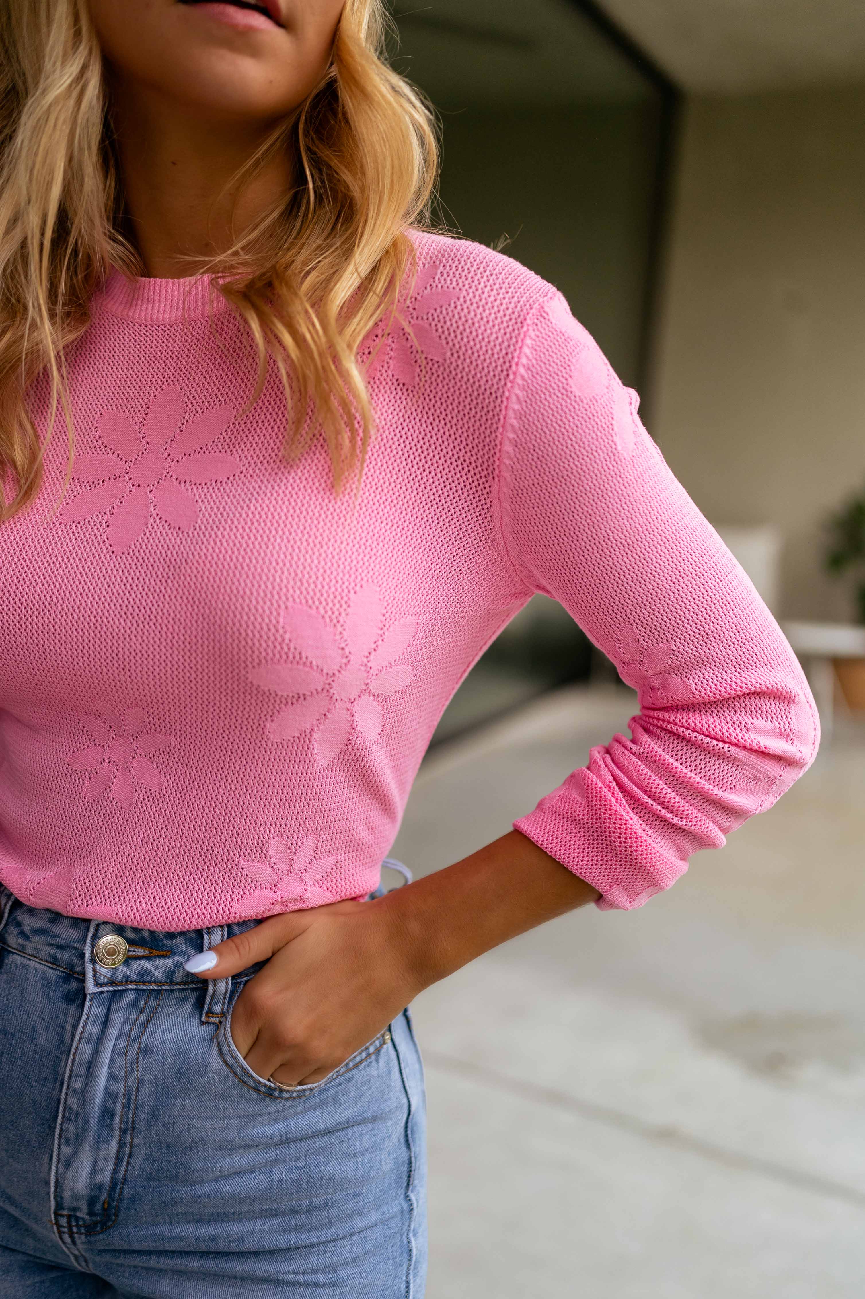 Pink Marguerite Sweater