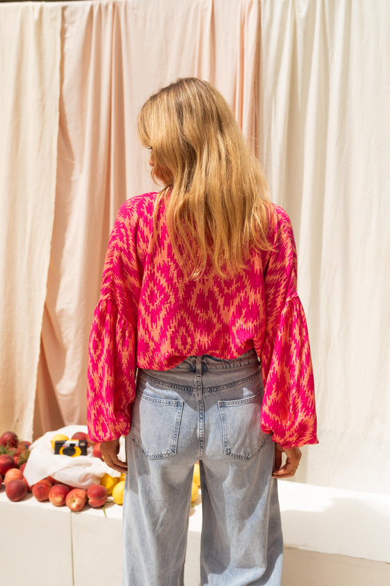 Pink Patterned Constance Shirt