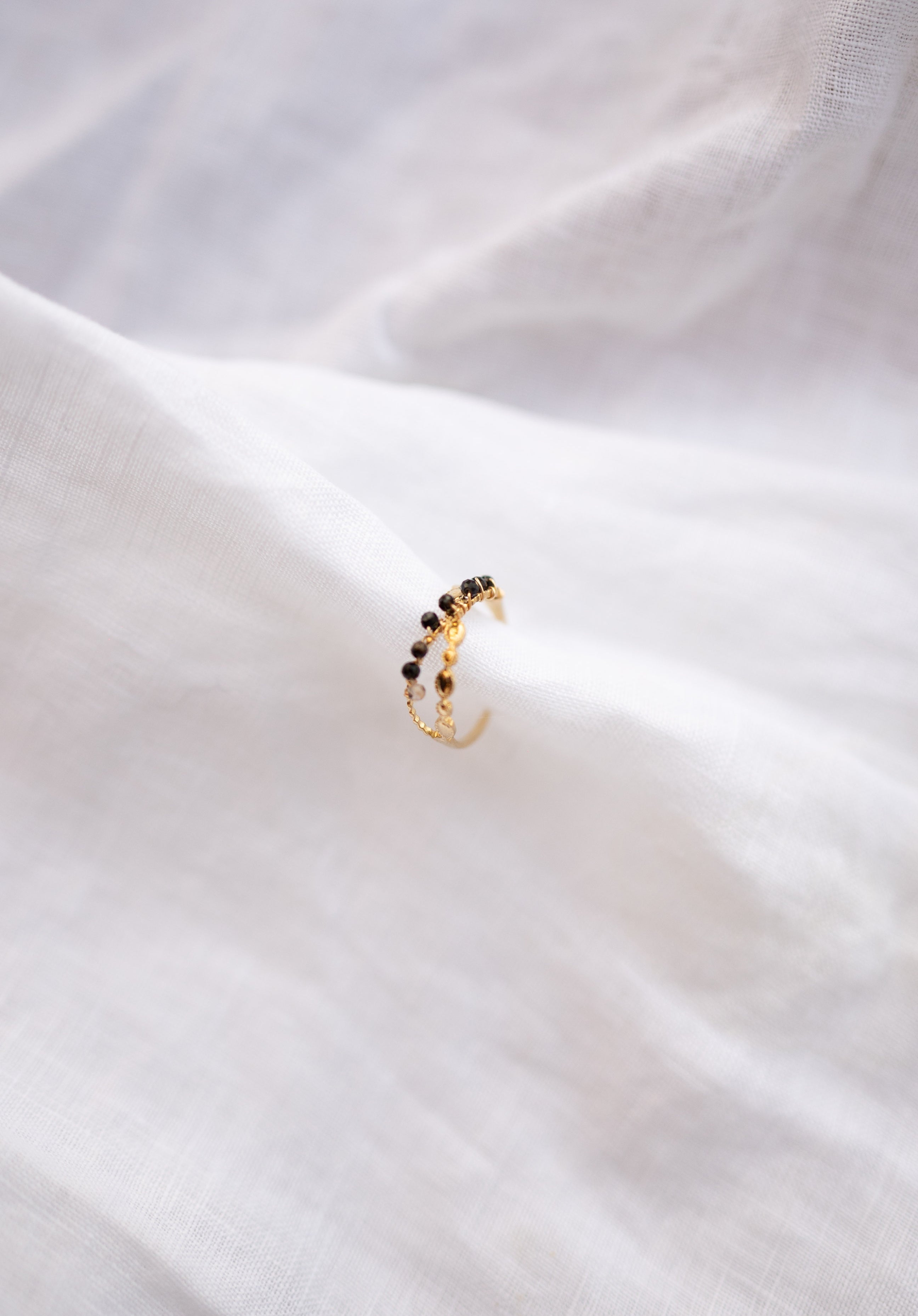 Black and Golden Tily Ring