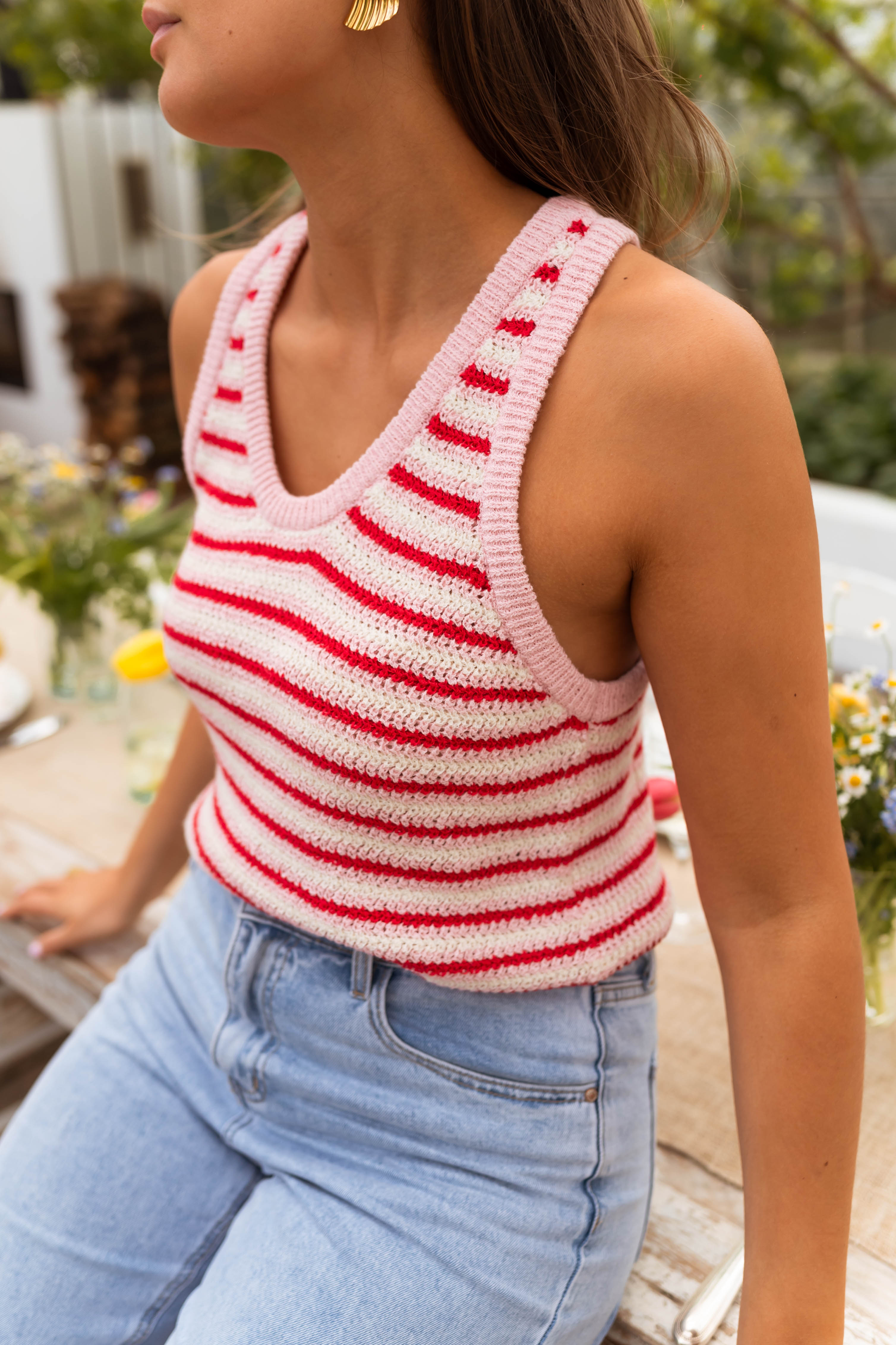 Pink and Red Amara Top