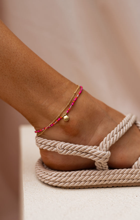 Pink and Golden Gunzo Anklet