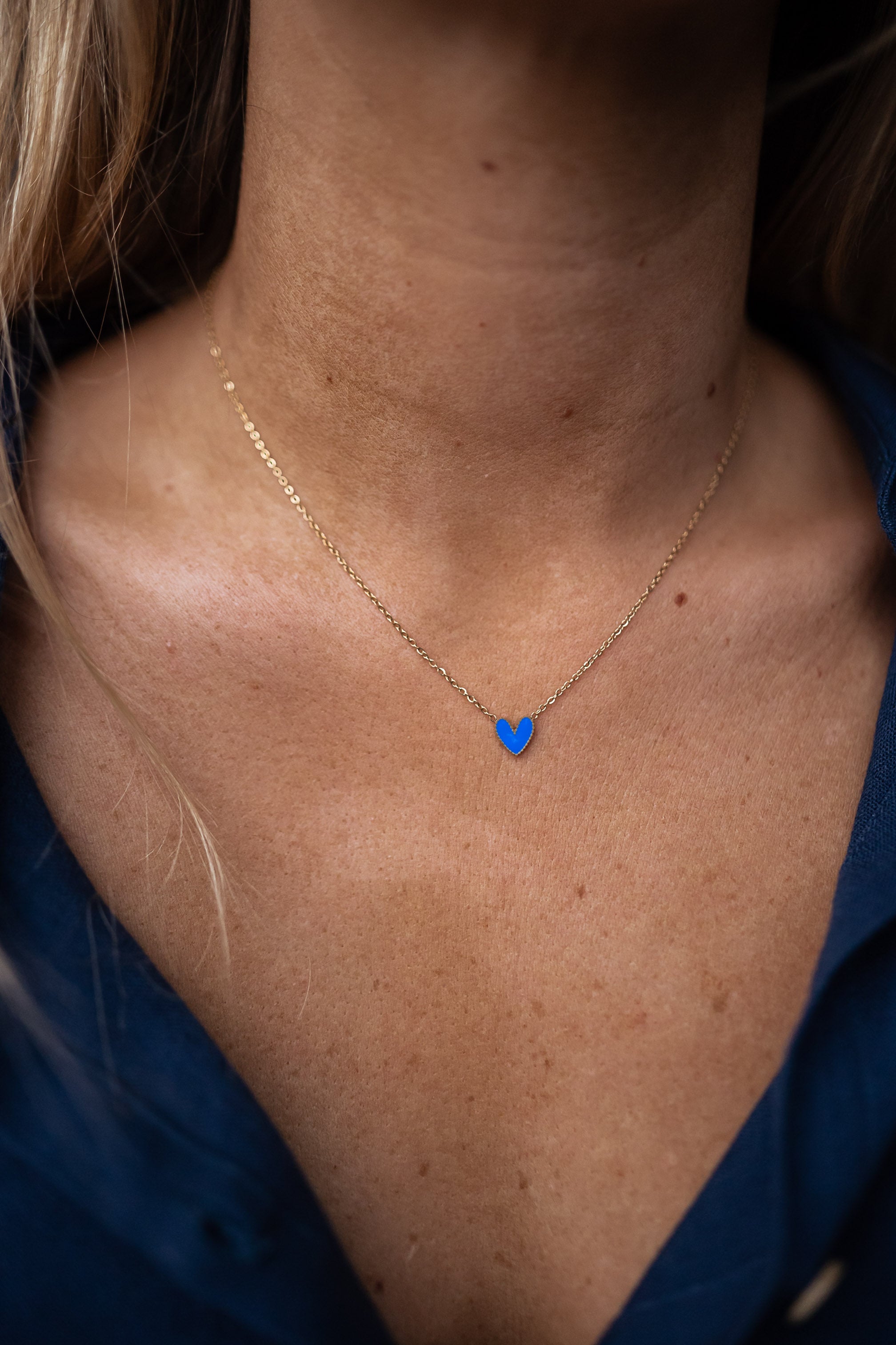 Golden and Blue Blair Necklace