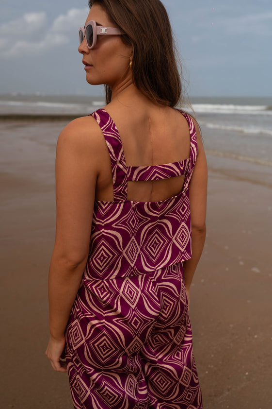 Purple Patterned Hiba Top