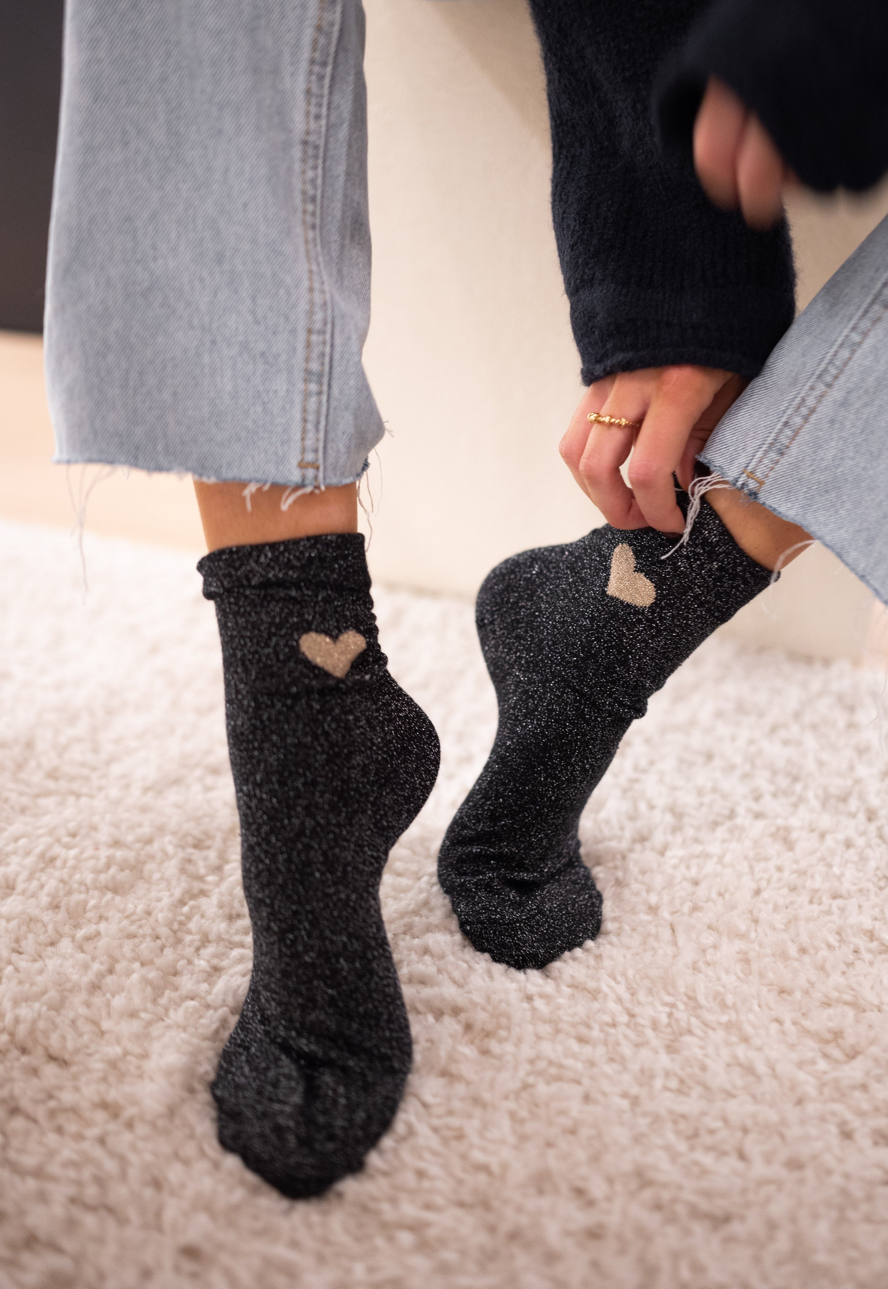 Black Heart Socks