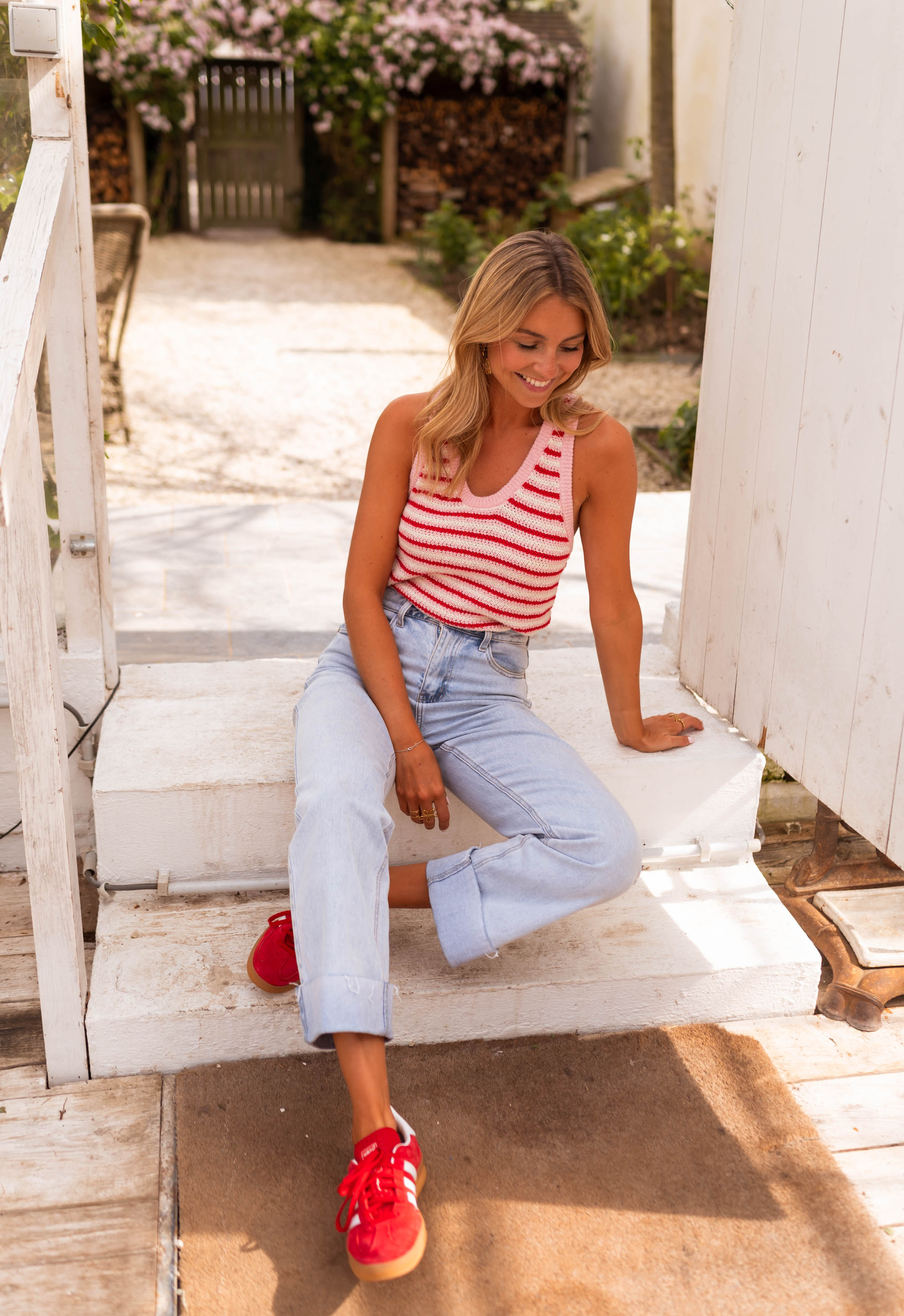 Pink and Red Amara Top