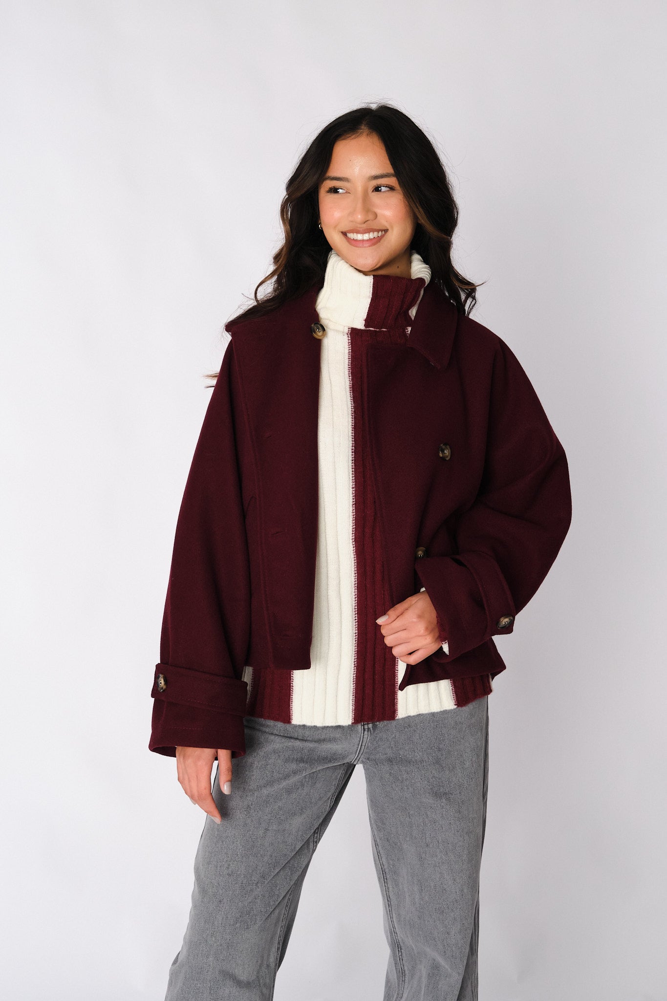 Burgundy Tosca Coat