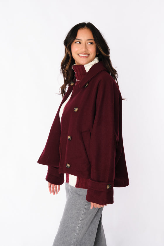 Burgundy Tosca Coat