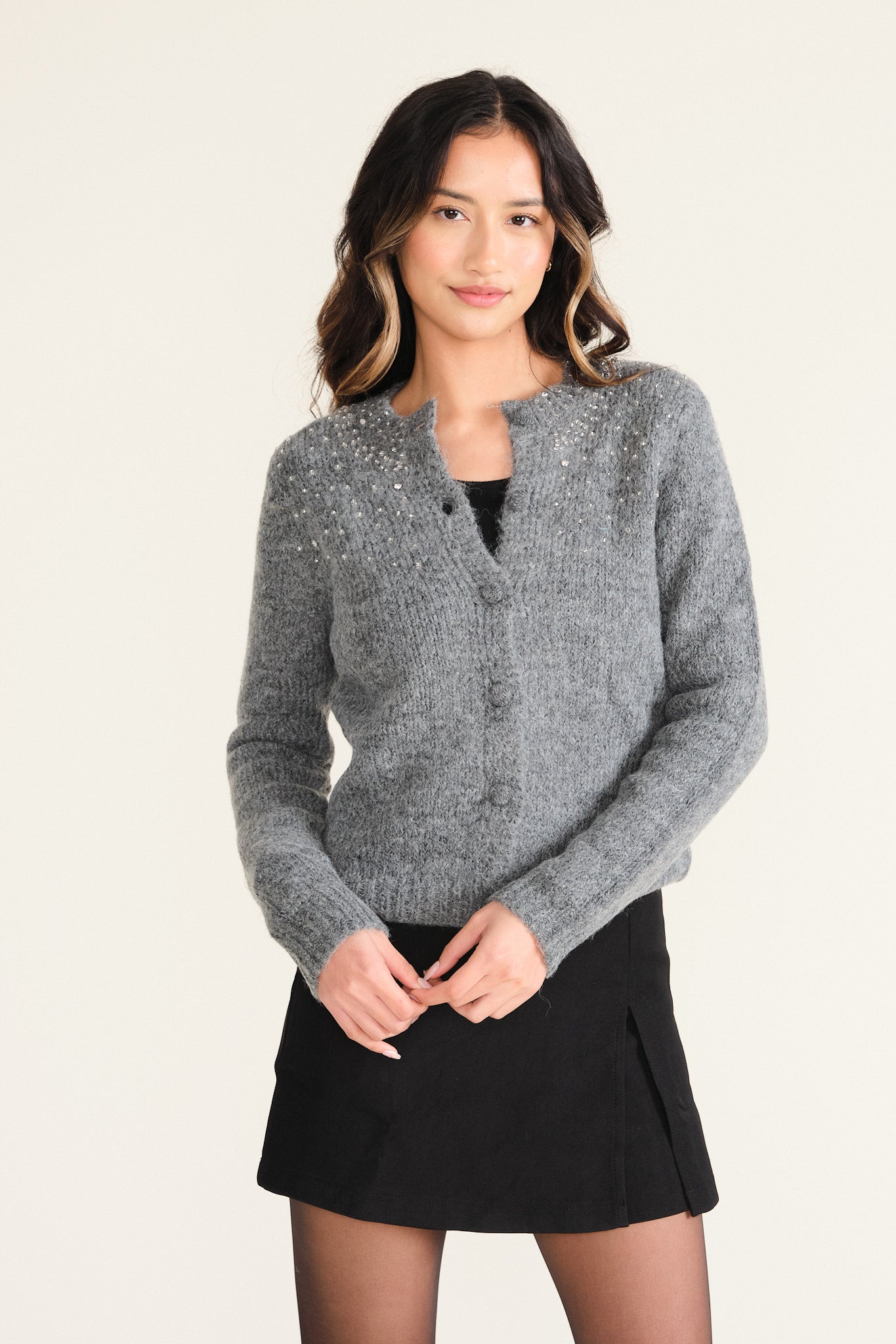 Grey Caro Cardigan