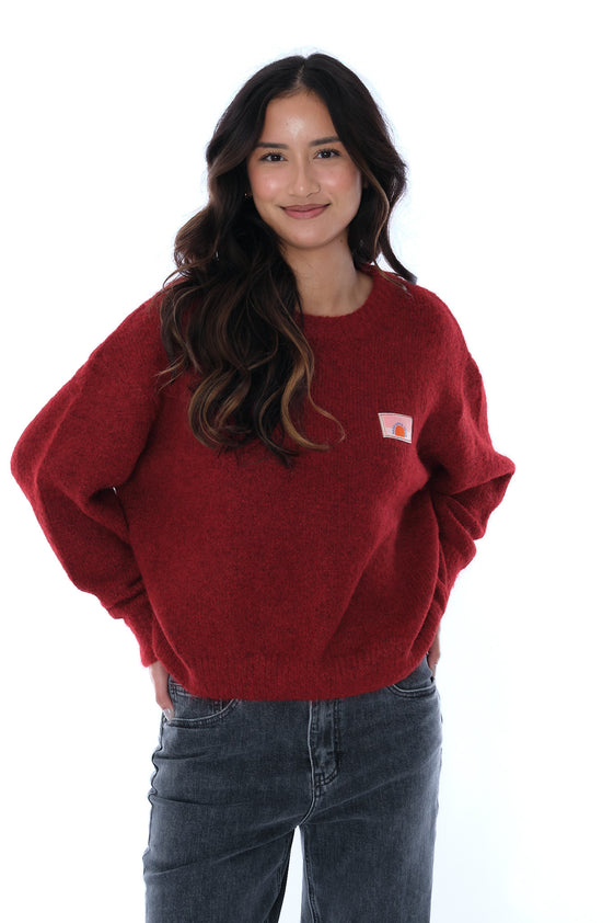 Burgundy Teri Sweater