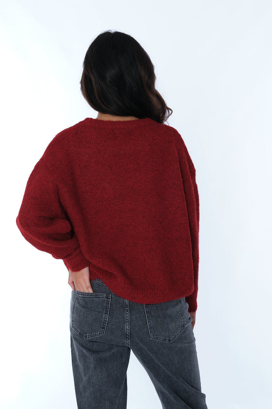 Burgundy Teri Sweater