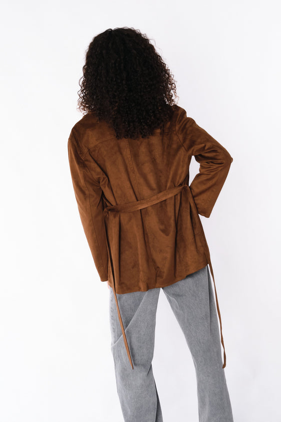 Chocolate Nore Suede Jacket