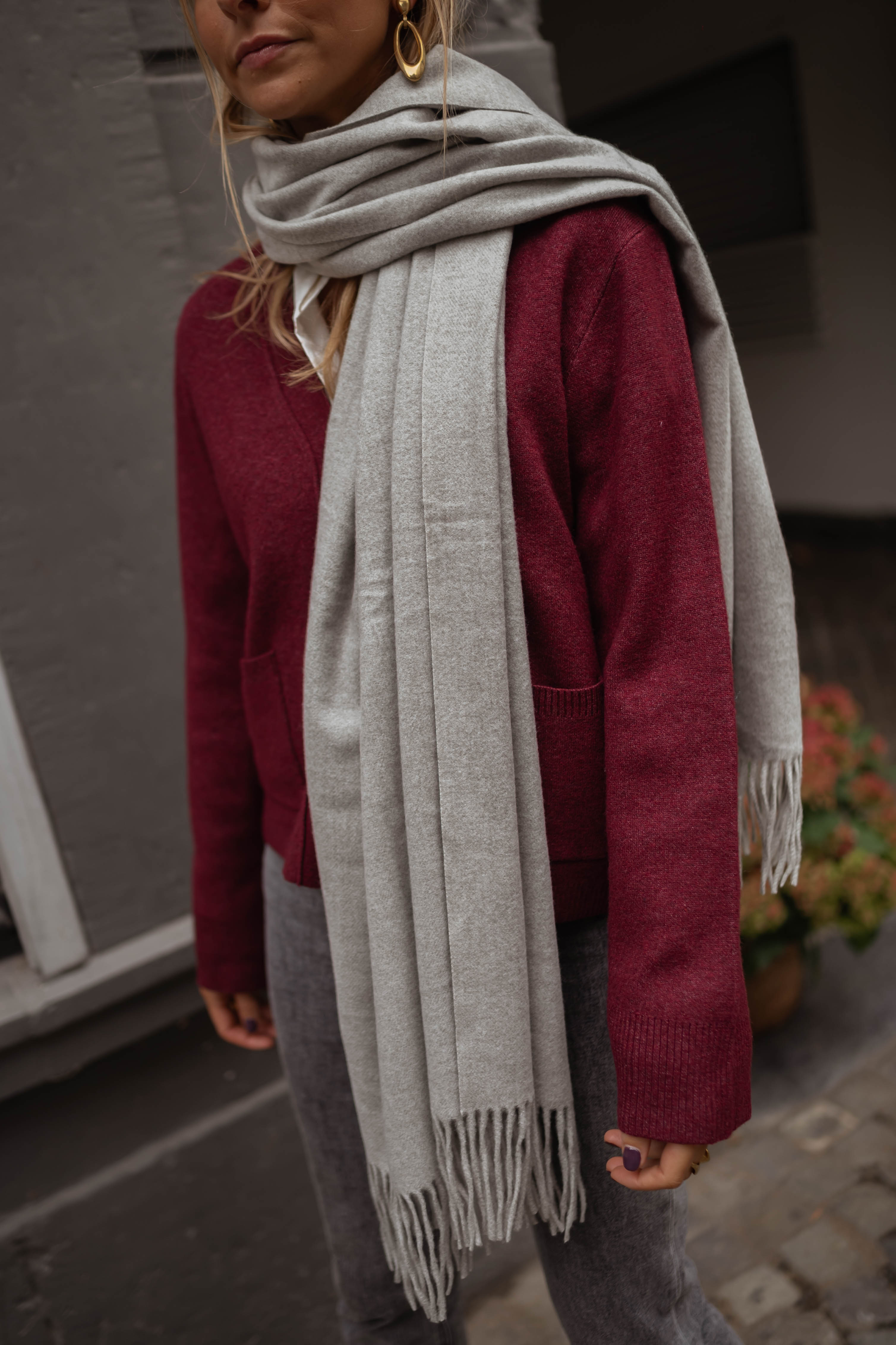 Grey Cashmere Ronald Scarf