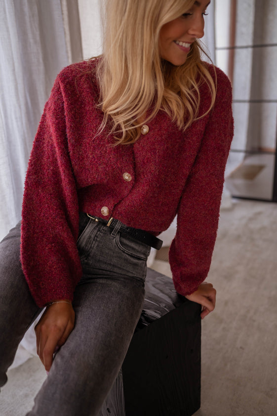 Burgundy Gemina Cardigan