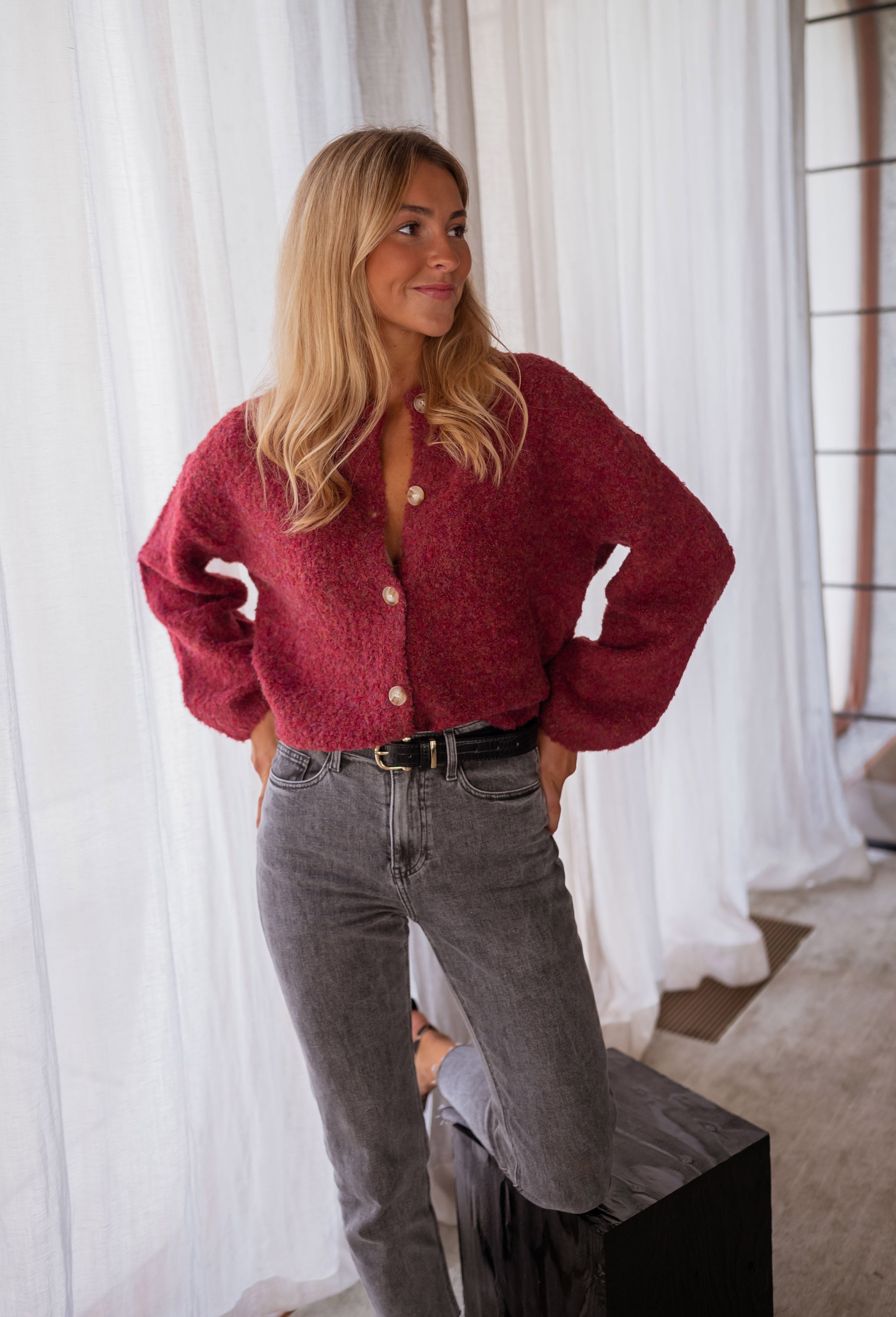 Burgundy Gemina Cardigan