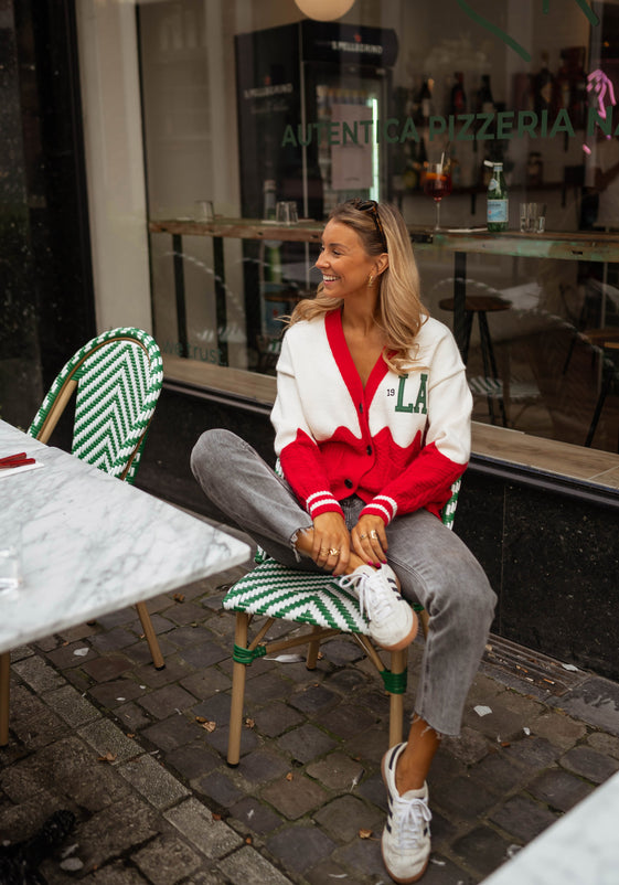 Green and Red Monica Cardigan