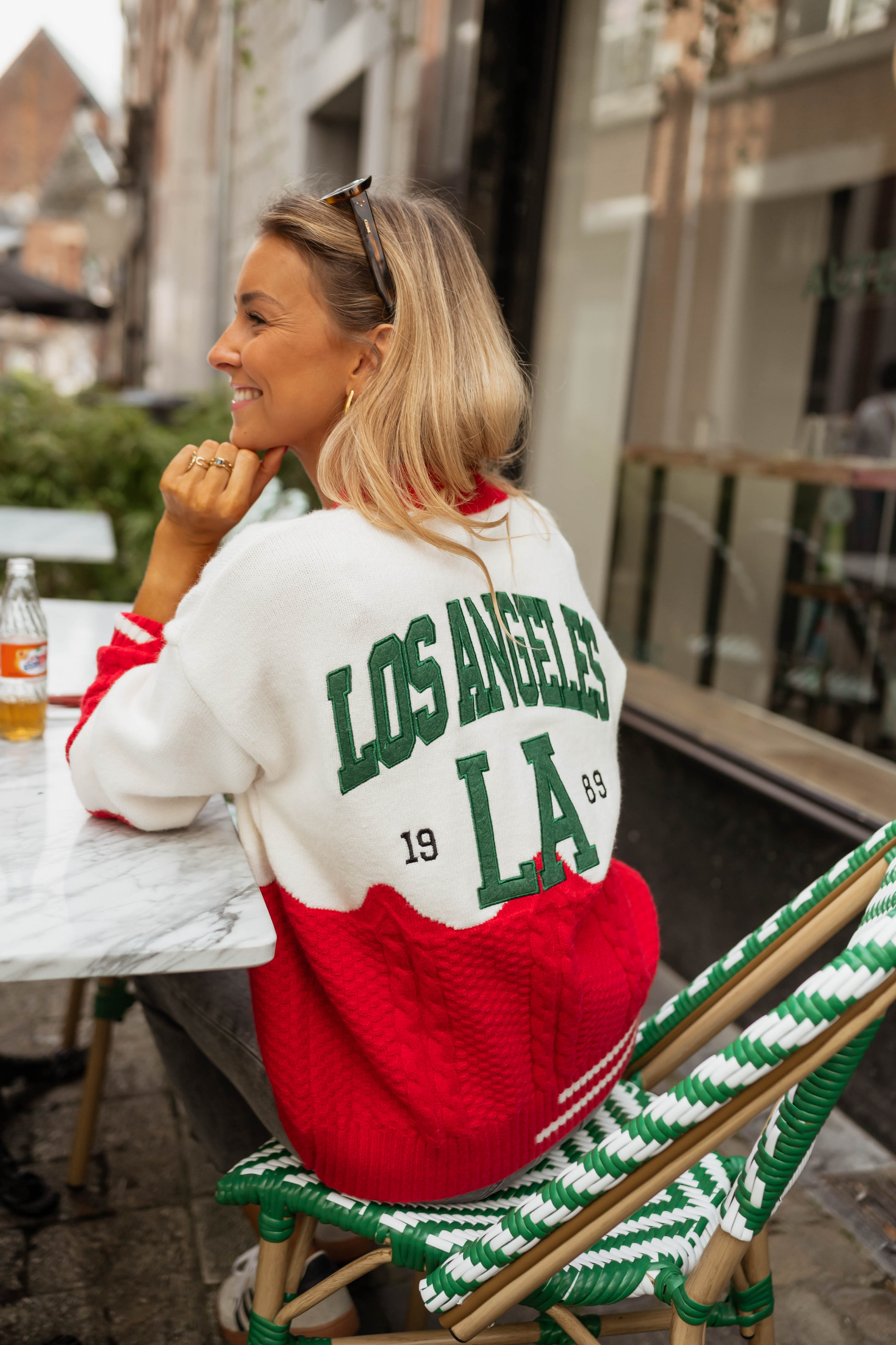 Green and Red Monica Cardigan