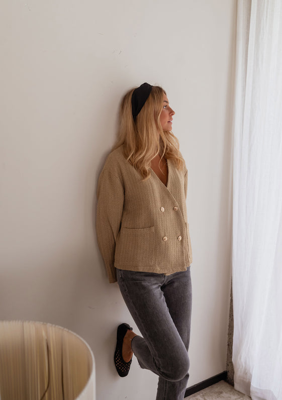 Dark Beige Tessa Cardigan