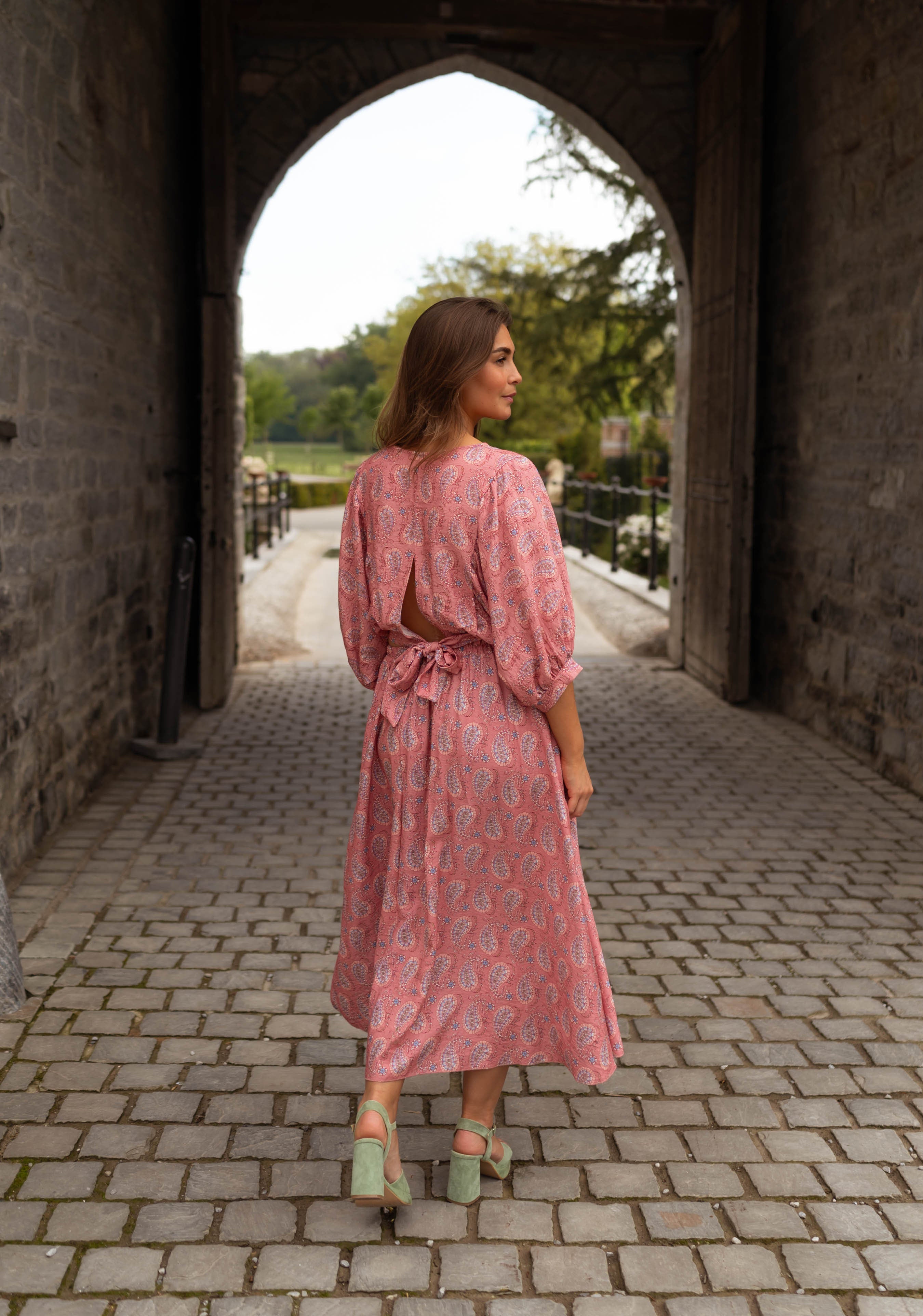 Pink Patterned Larou Skirt