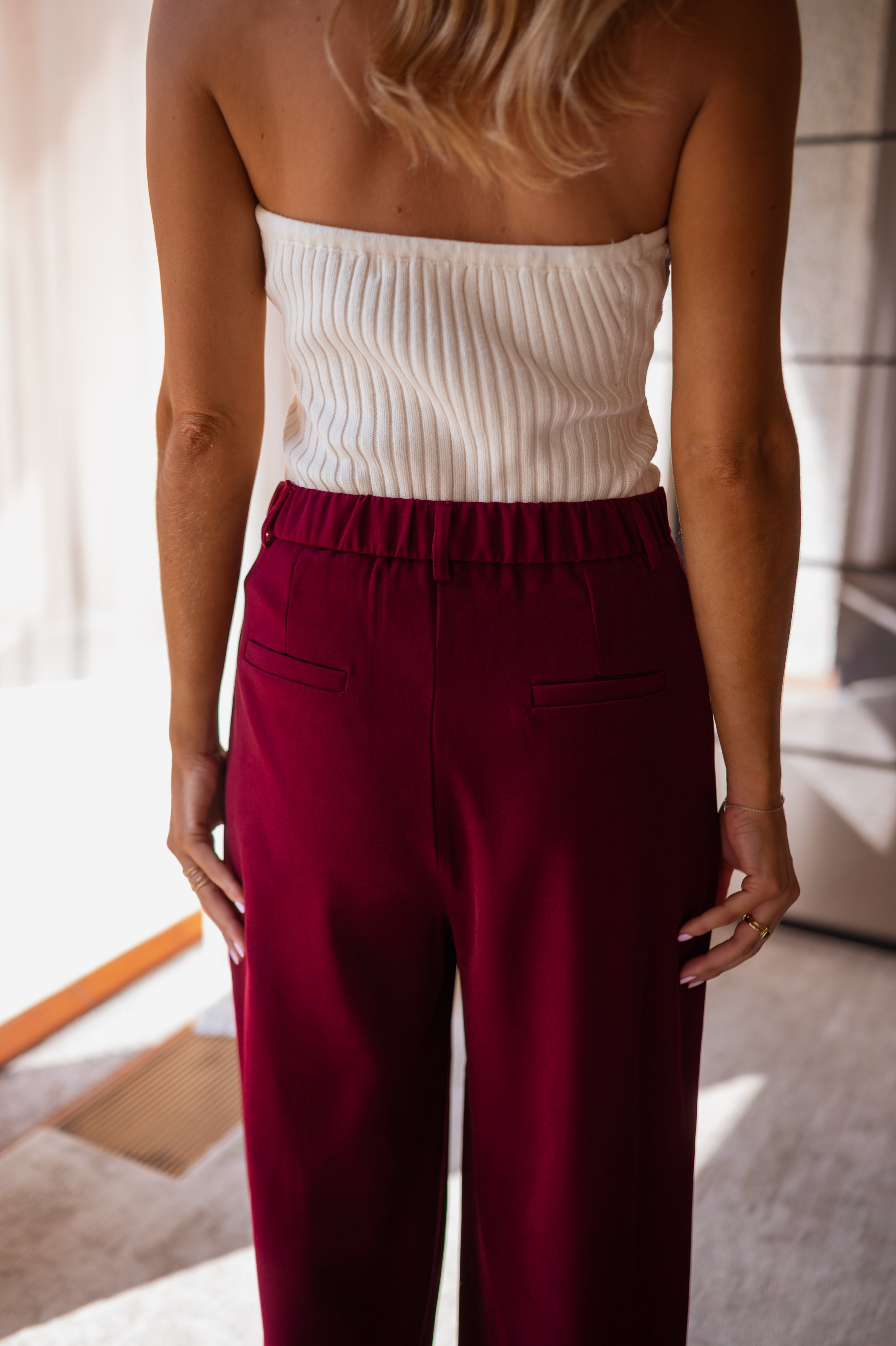 Burgundy Azra Pants