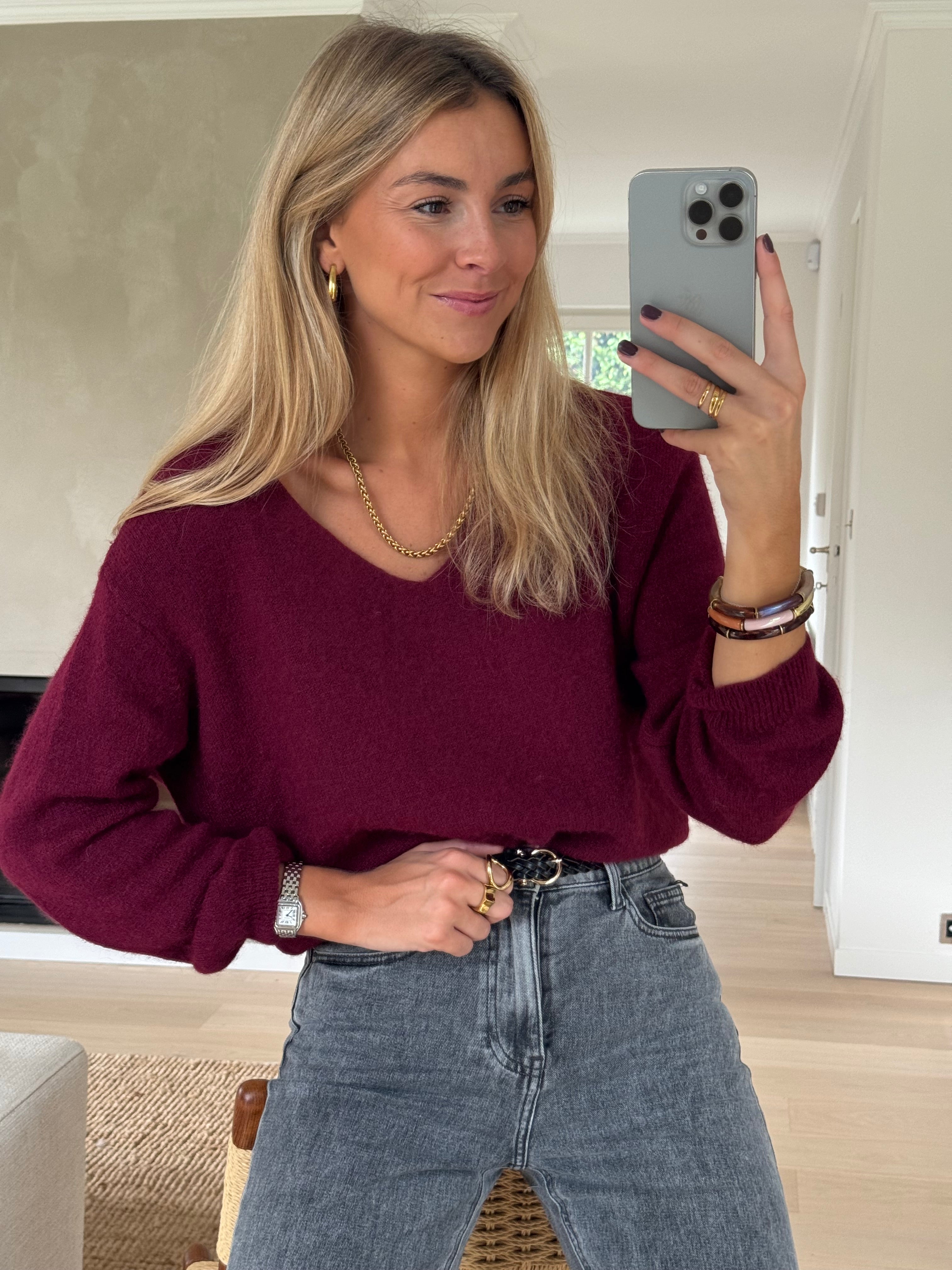 Burgundy Martina Sweater