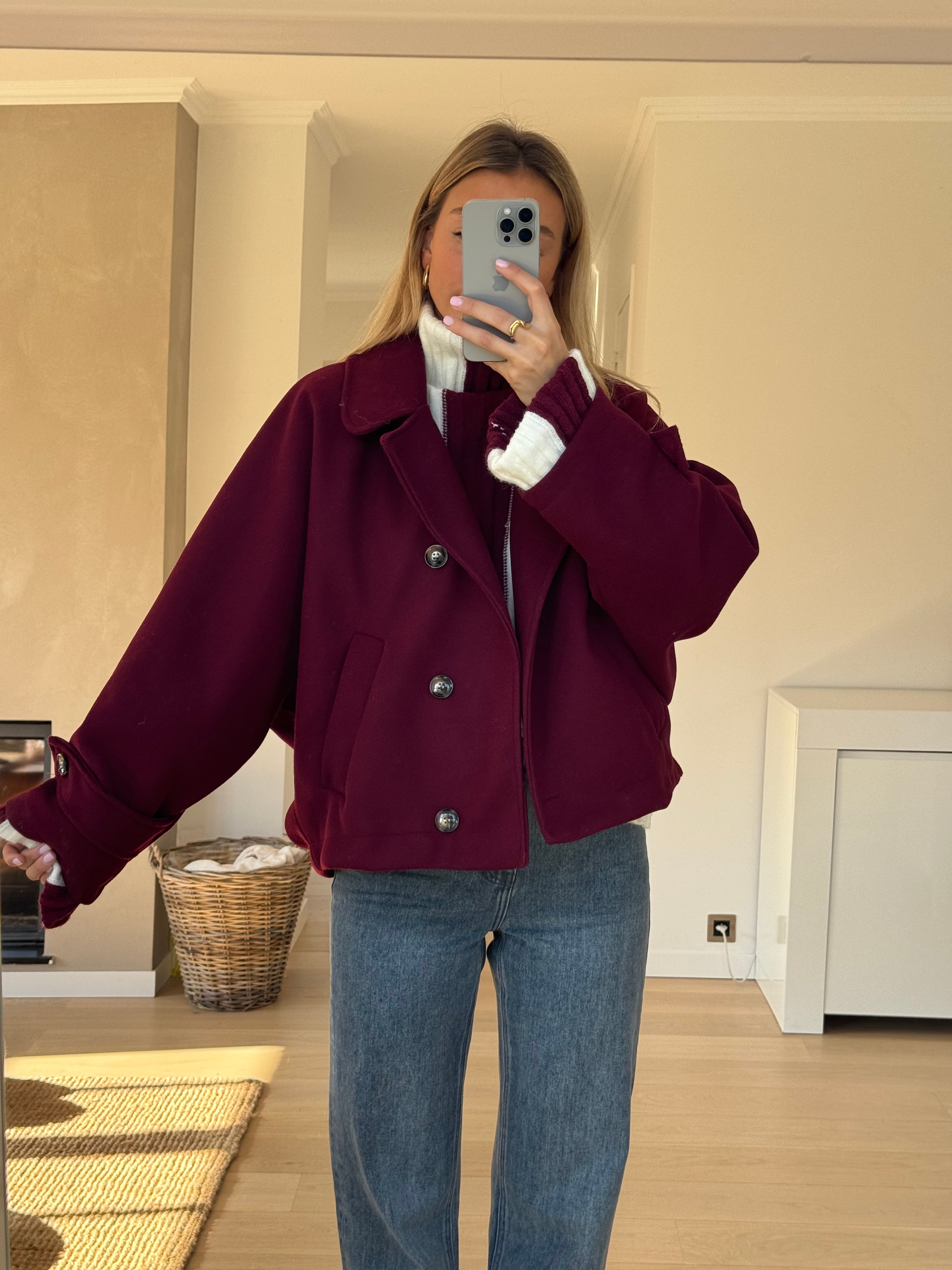 Burgundy Tosca Coat