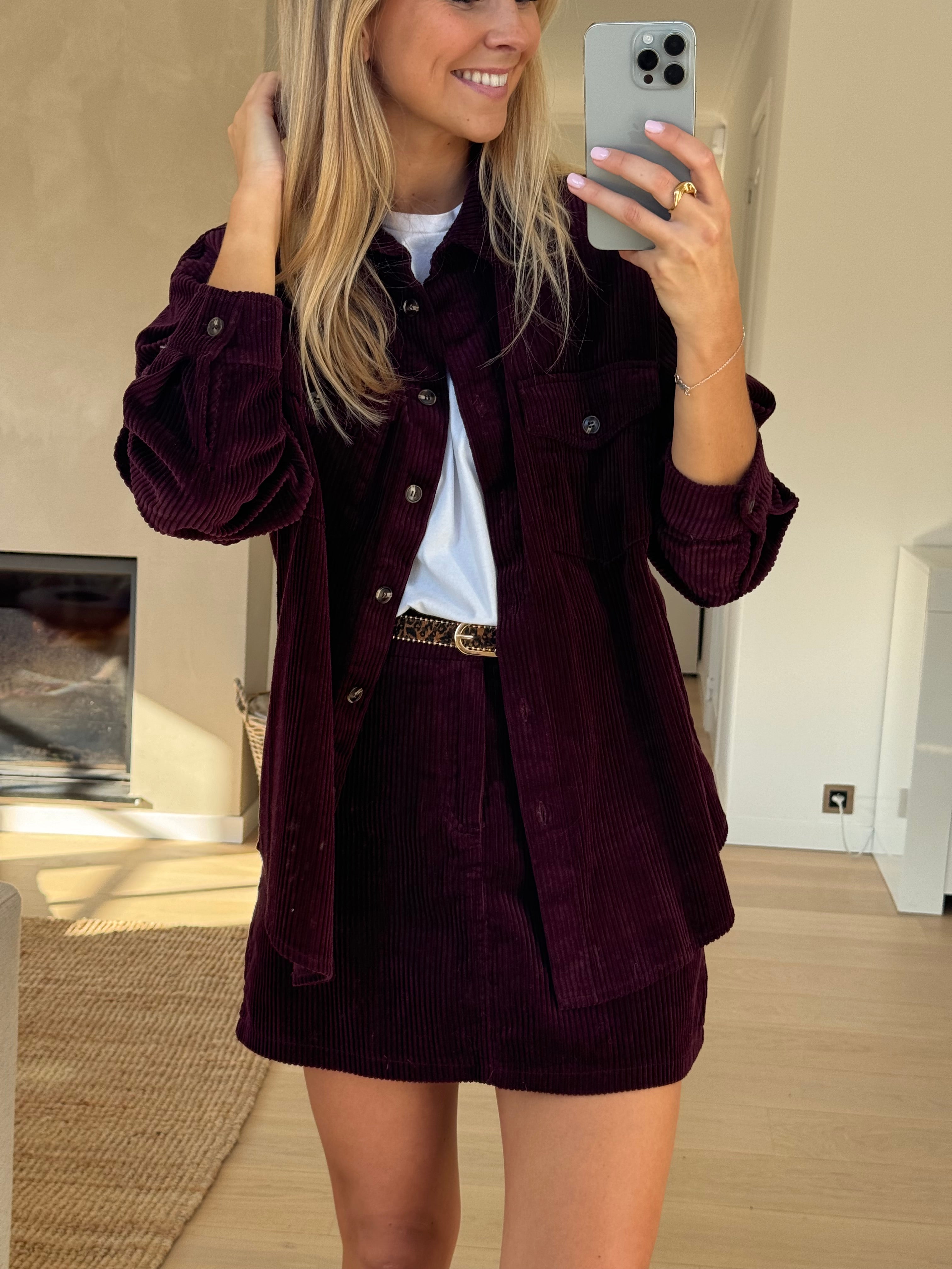 Burgundy Frederik Skirt