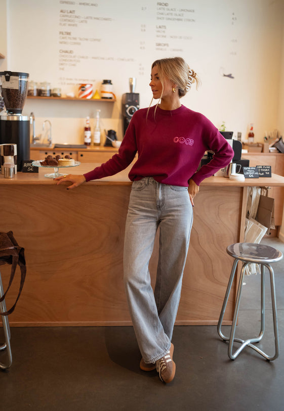 Burgundy Good Sweater