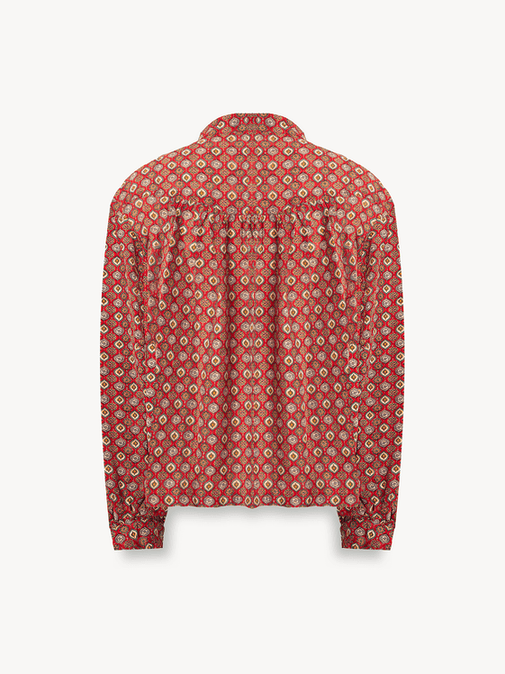 Red Patterned Morena Blouse