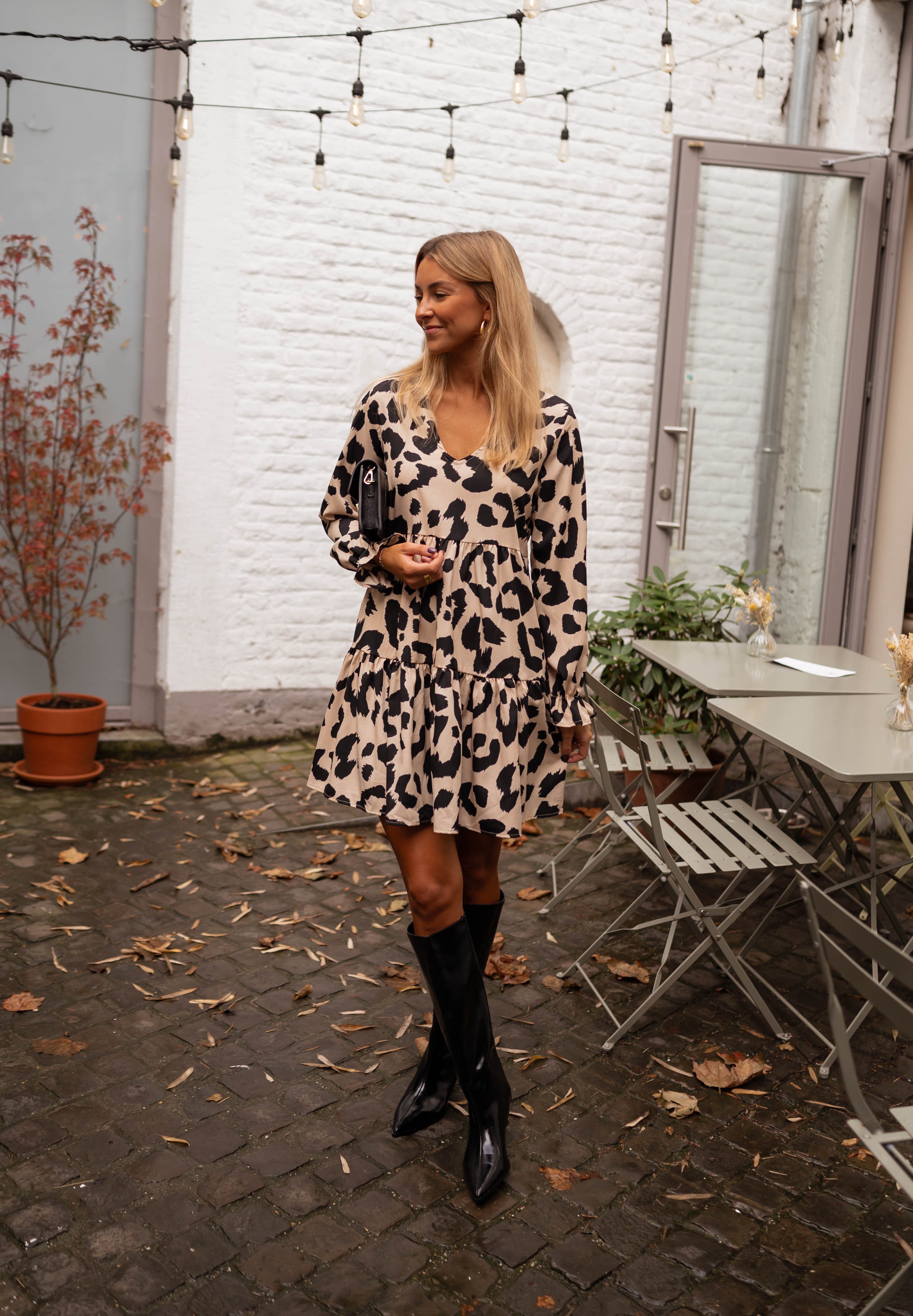 Beige Leopard Anatole Dress