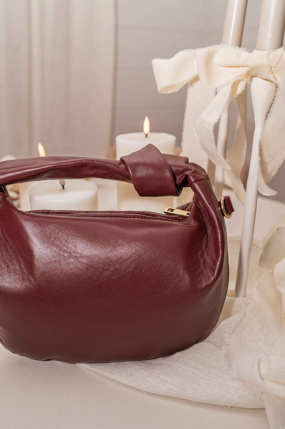 Burgundy Nella Leather Bag