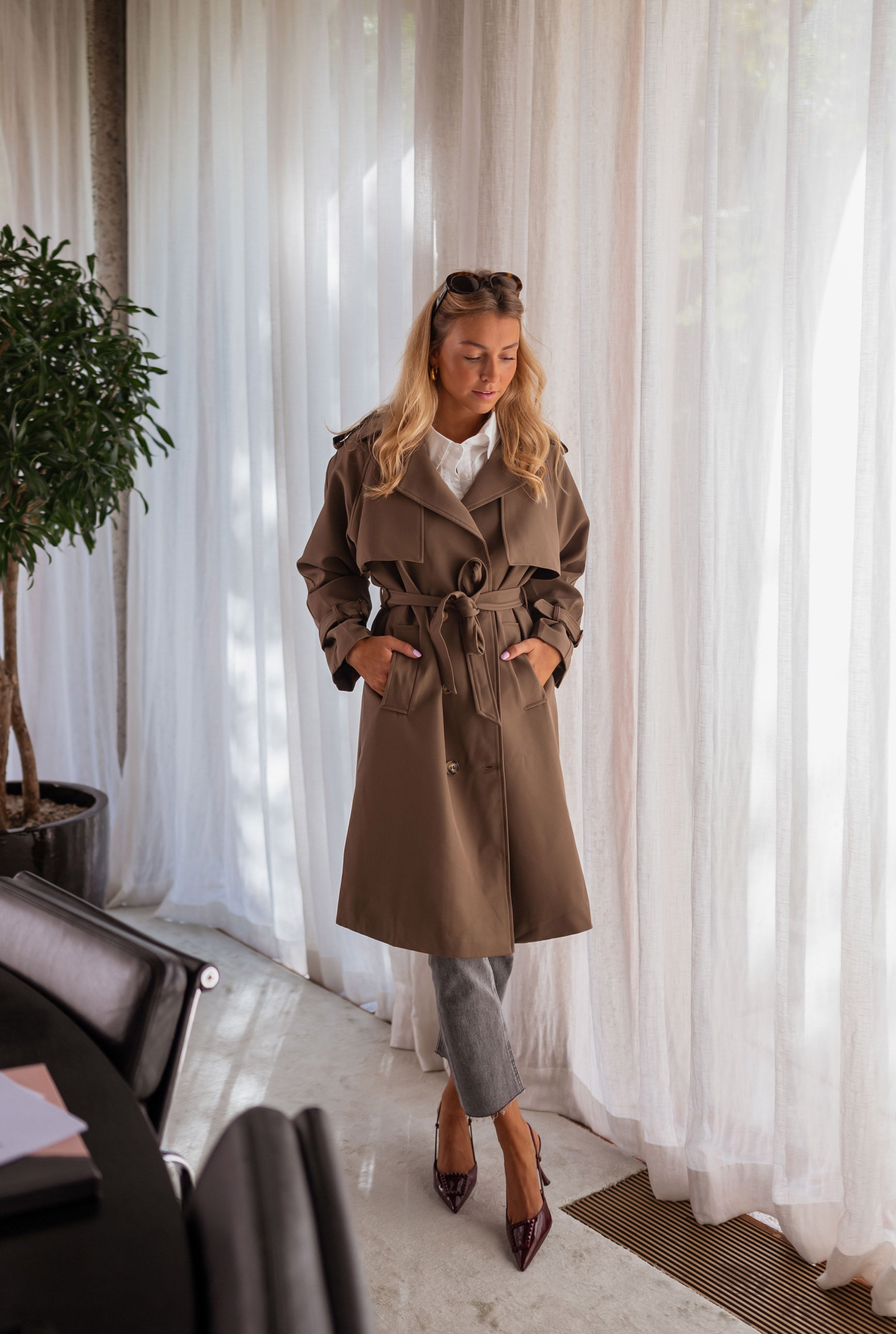 Chocolate Haron Trench Coat