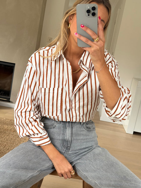 Ecru Striped Sasha Shirt