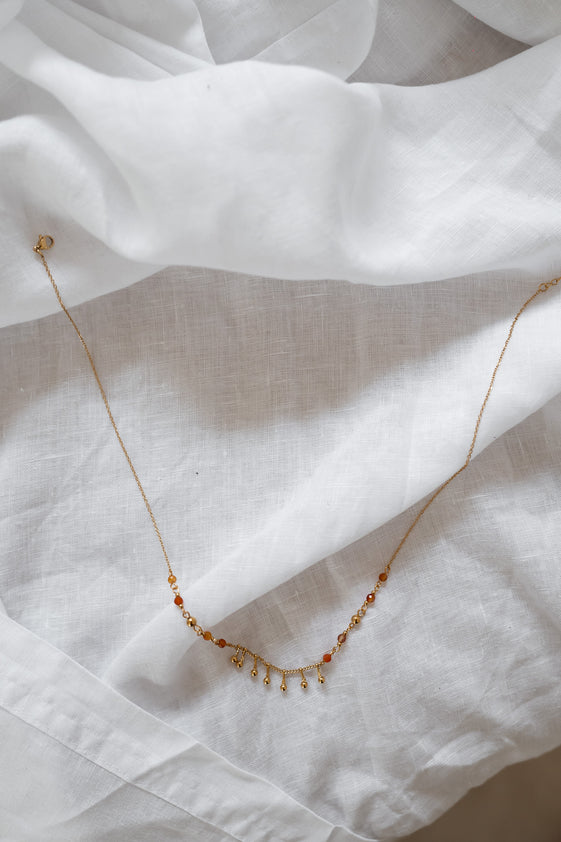 Golden and Orange Leewan Necklace