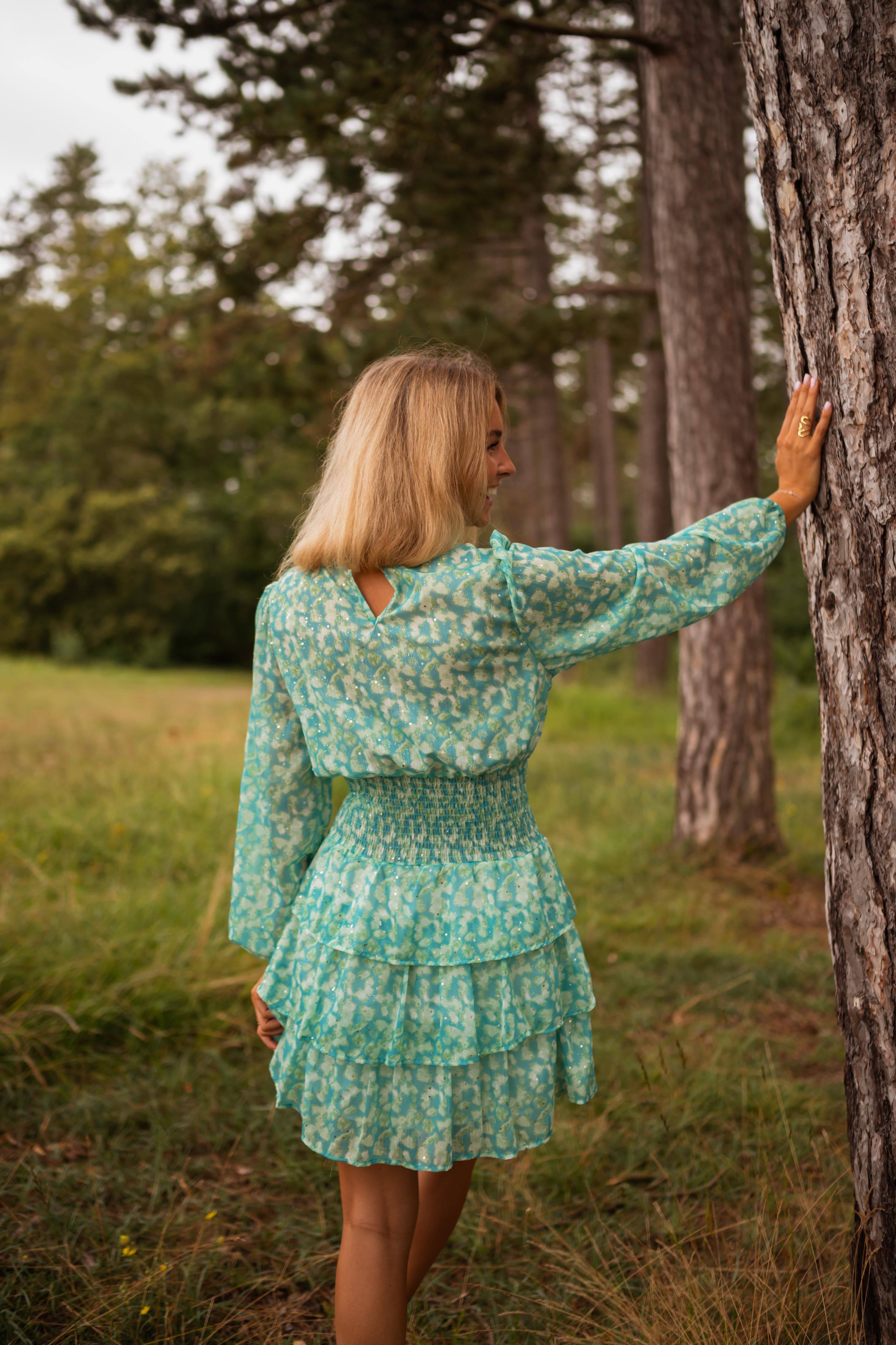 Blue and Green Manae Dress