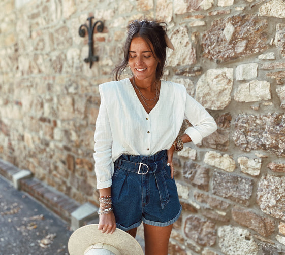 White Athea Blouse