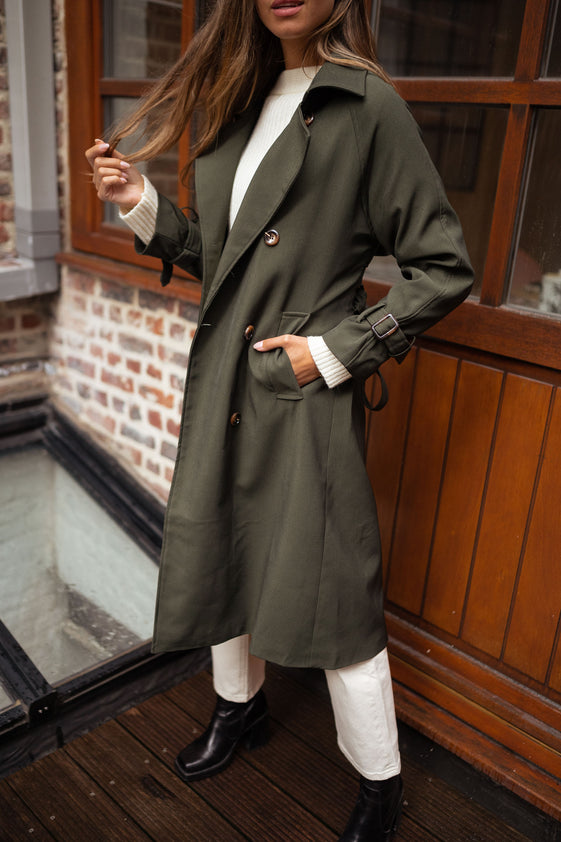 Green Charline Trenchcoat