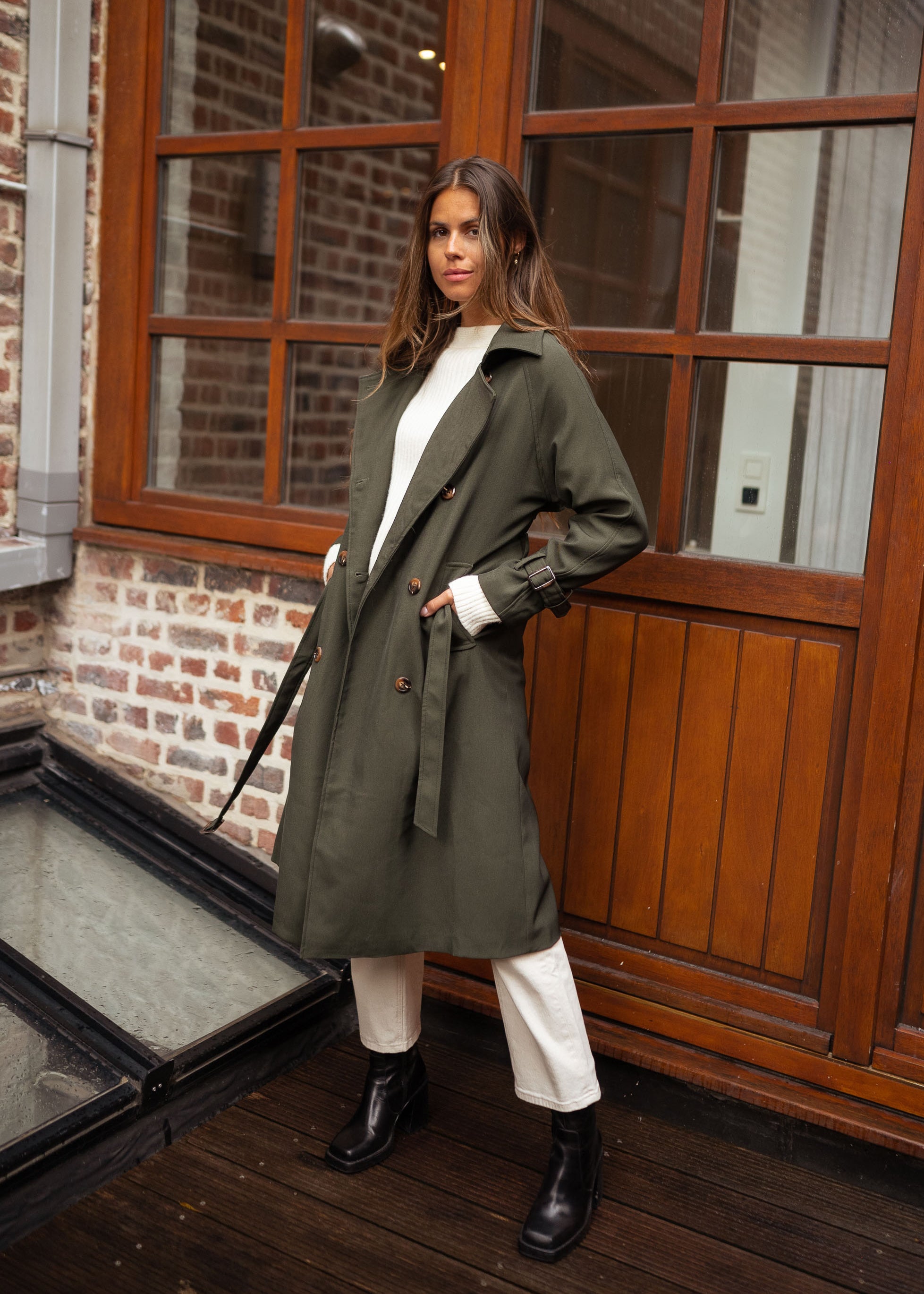 Green Charline Trenchcoat