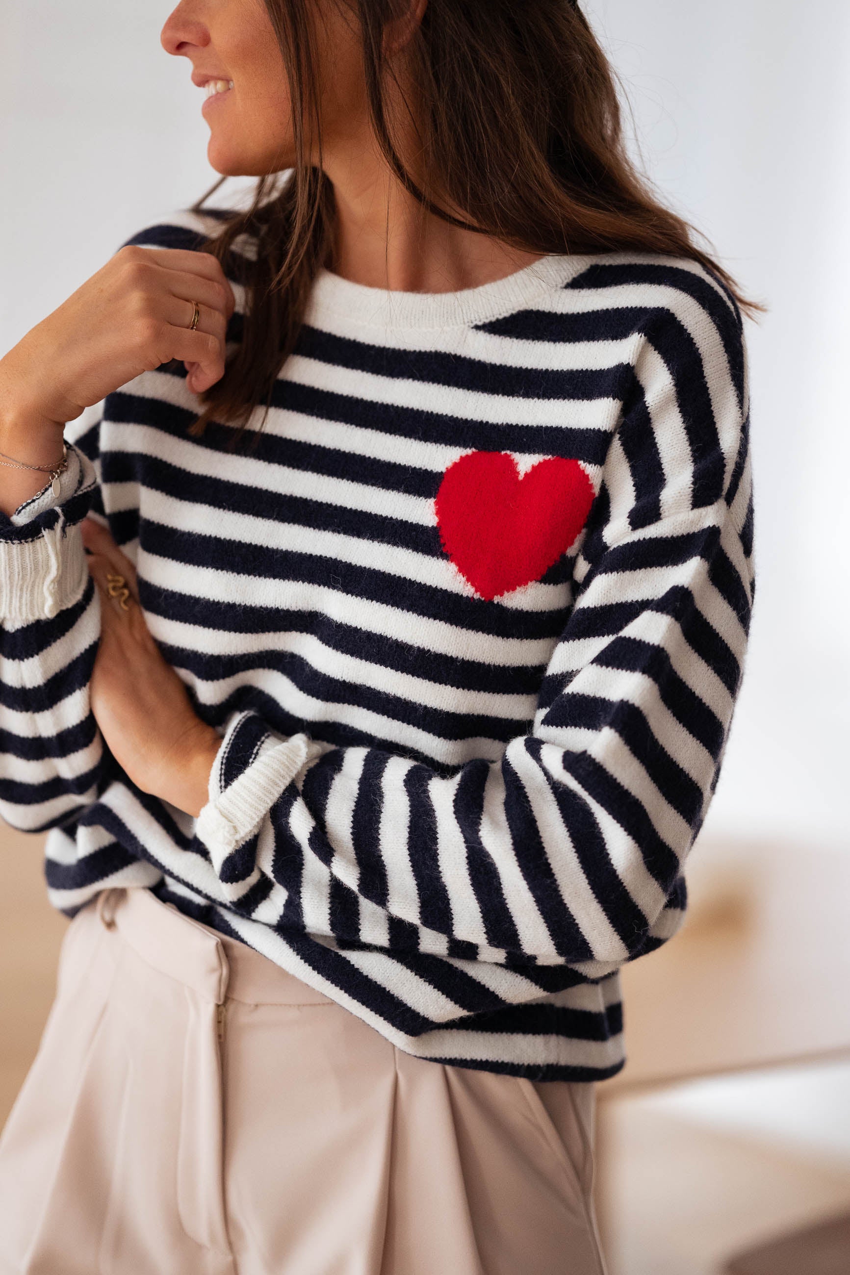 Maryline sweater with lines