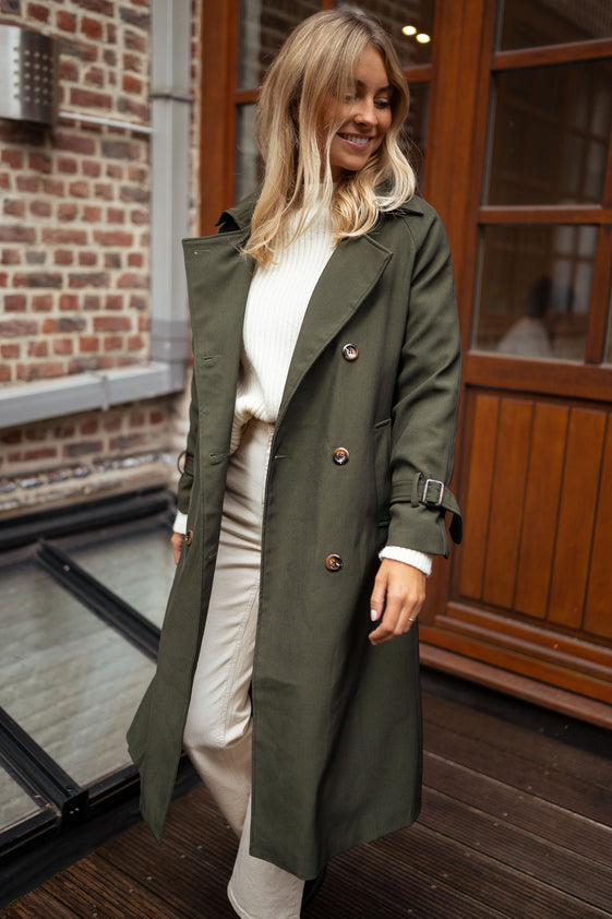 Green Charline Trenchcoat