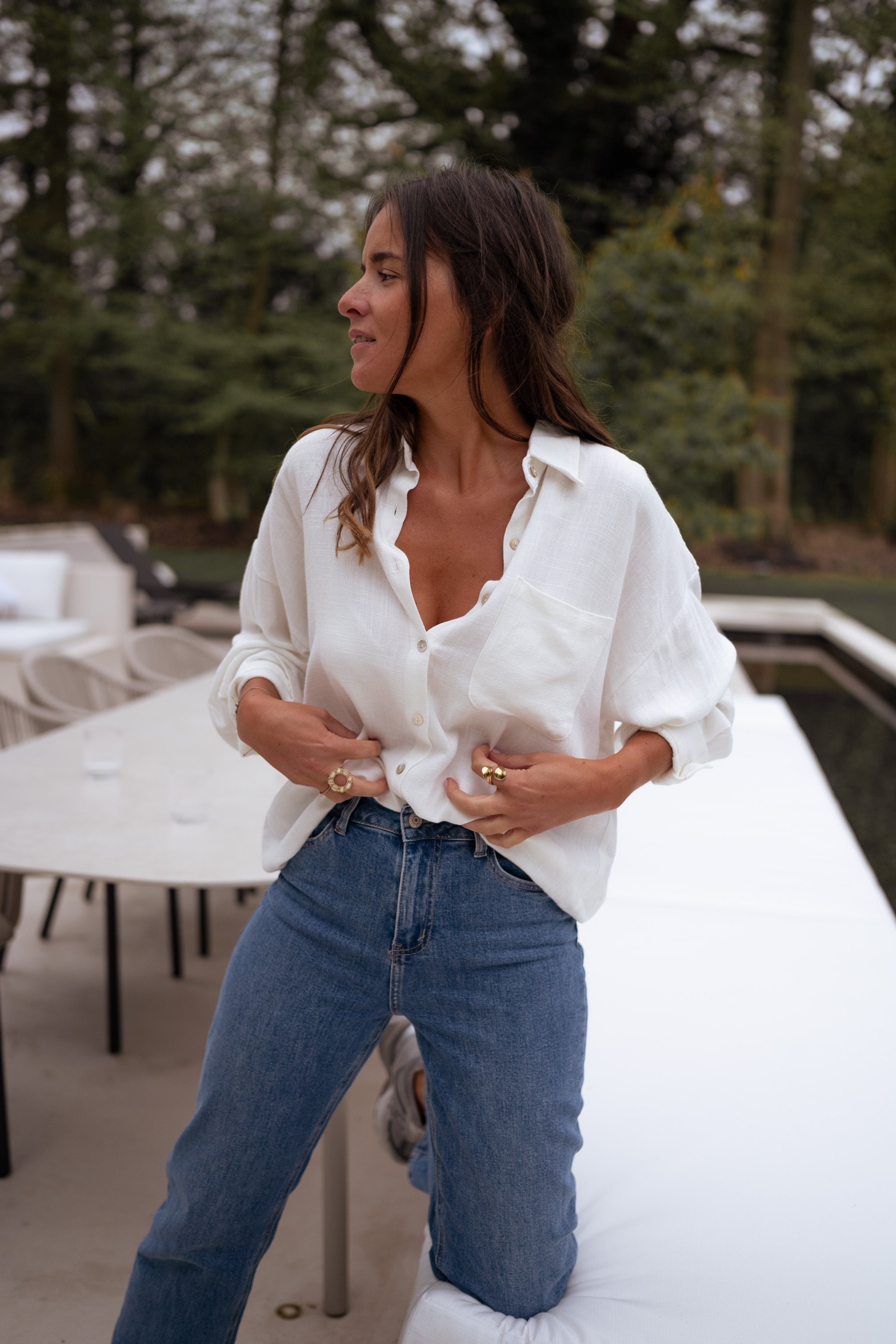 Ecru Blanca Linen Shirt