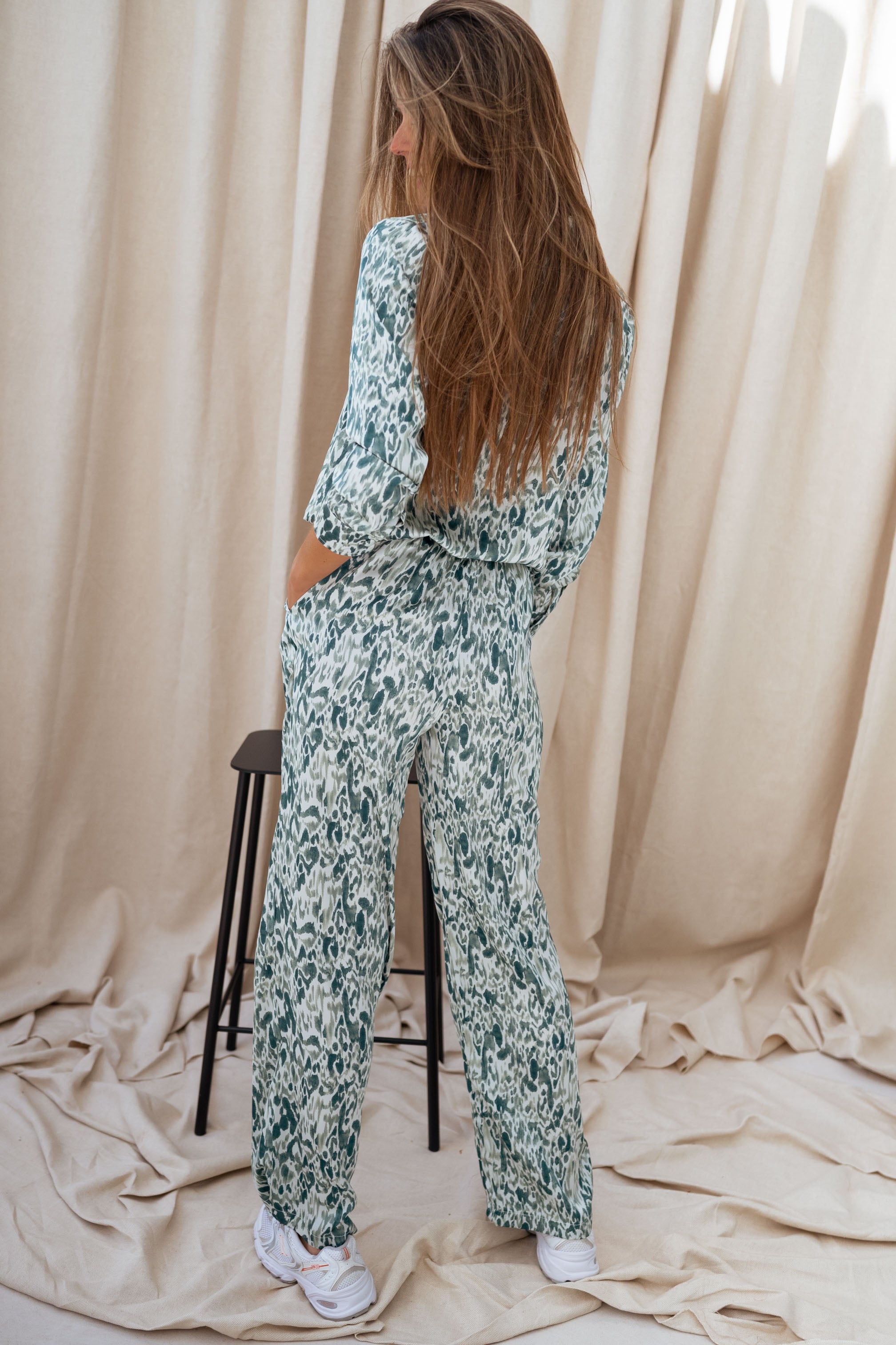 Green Horace Patterned Pants